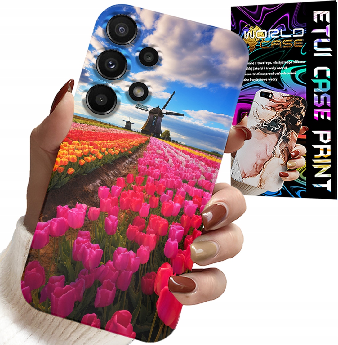 ETUI DO SAMSUNG GALAXY A32 5G - POLE KOLOROWYCH TULIPANÓW, TULIPAN, CASE
