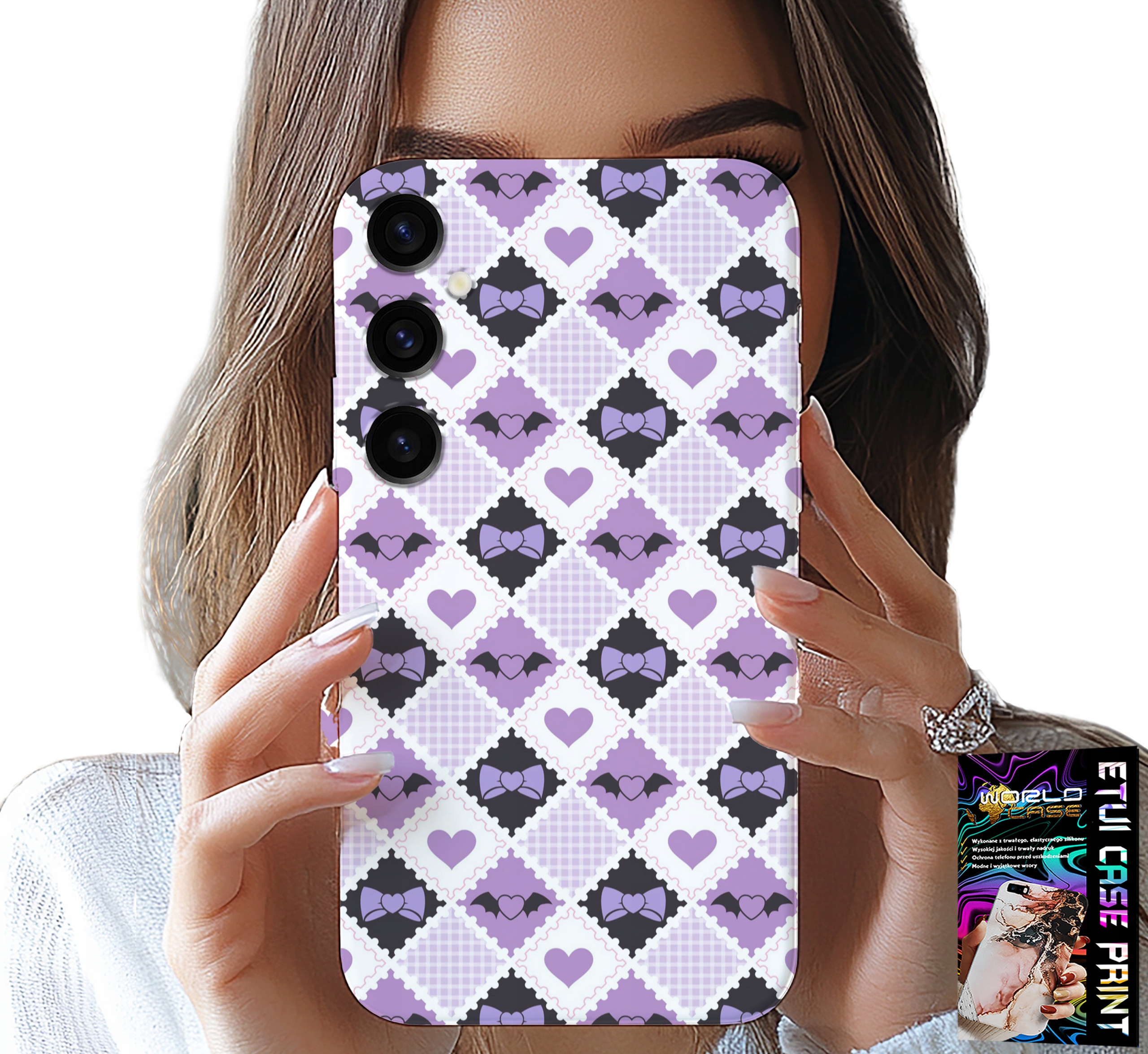 ETUI DO SAMSUNG GALAXY S24 PLUS - MODNE SERCA KOKARDKI KOKARDA + SZKŁO