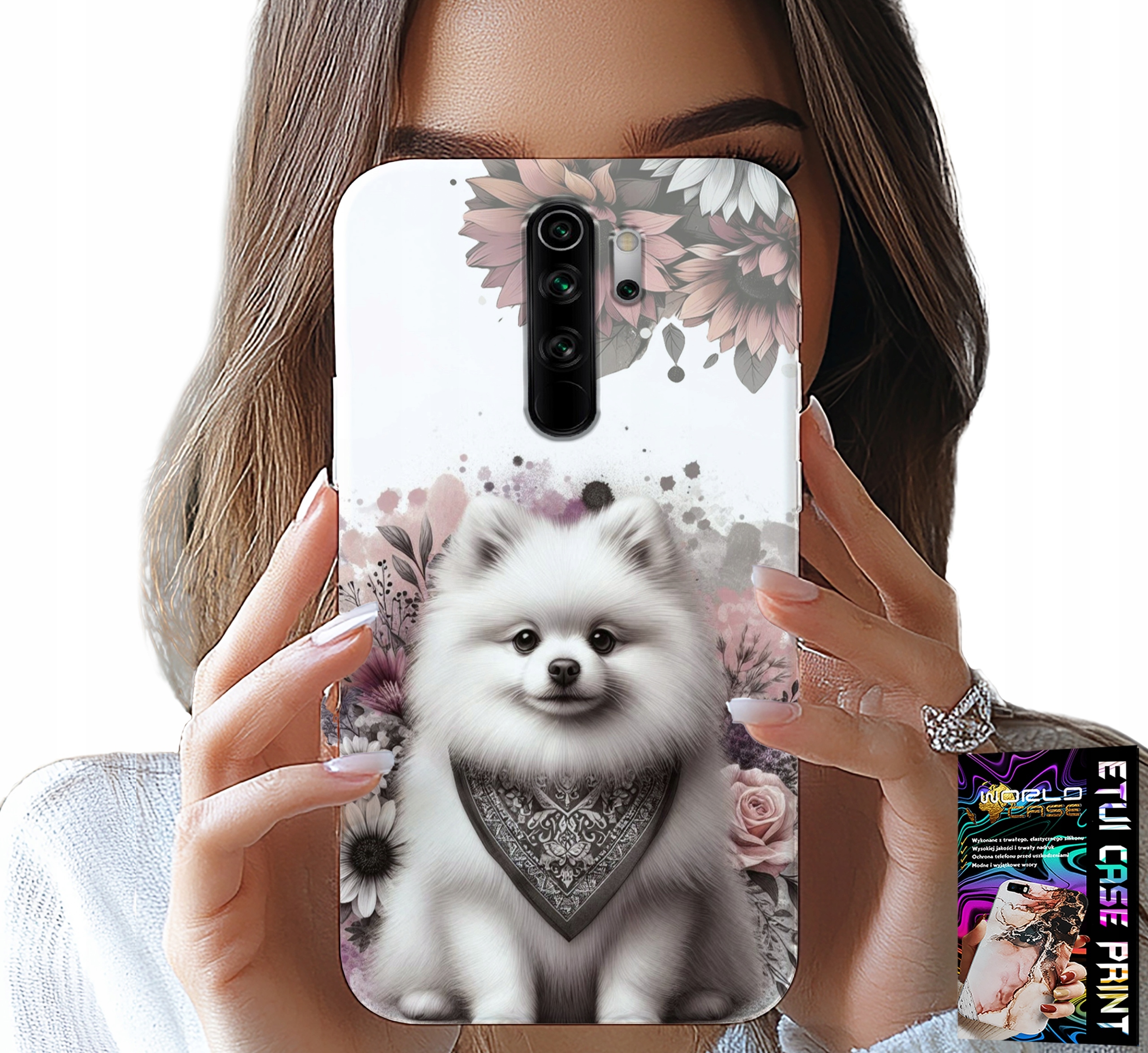 ETUI DO XIAOMI REDMI 9 - POMERANIAN, SZPIC MINIATUROWY, RASY PSÓW