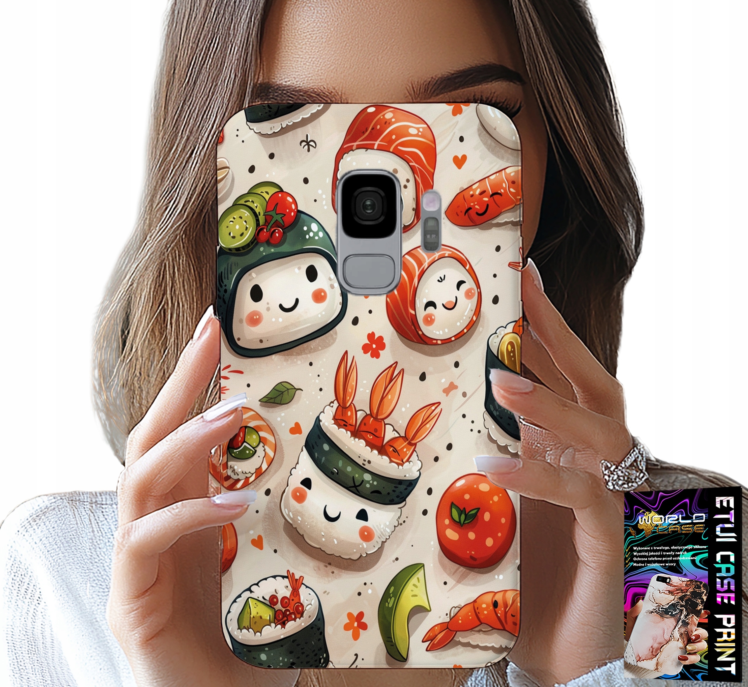 ETUI DO SAMSUNG GALAXY S9 - SŁODKIE UŚMIECHNIĘTE SUSHI OBUDOWA CASE
