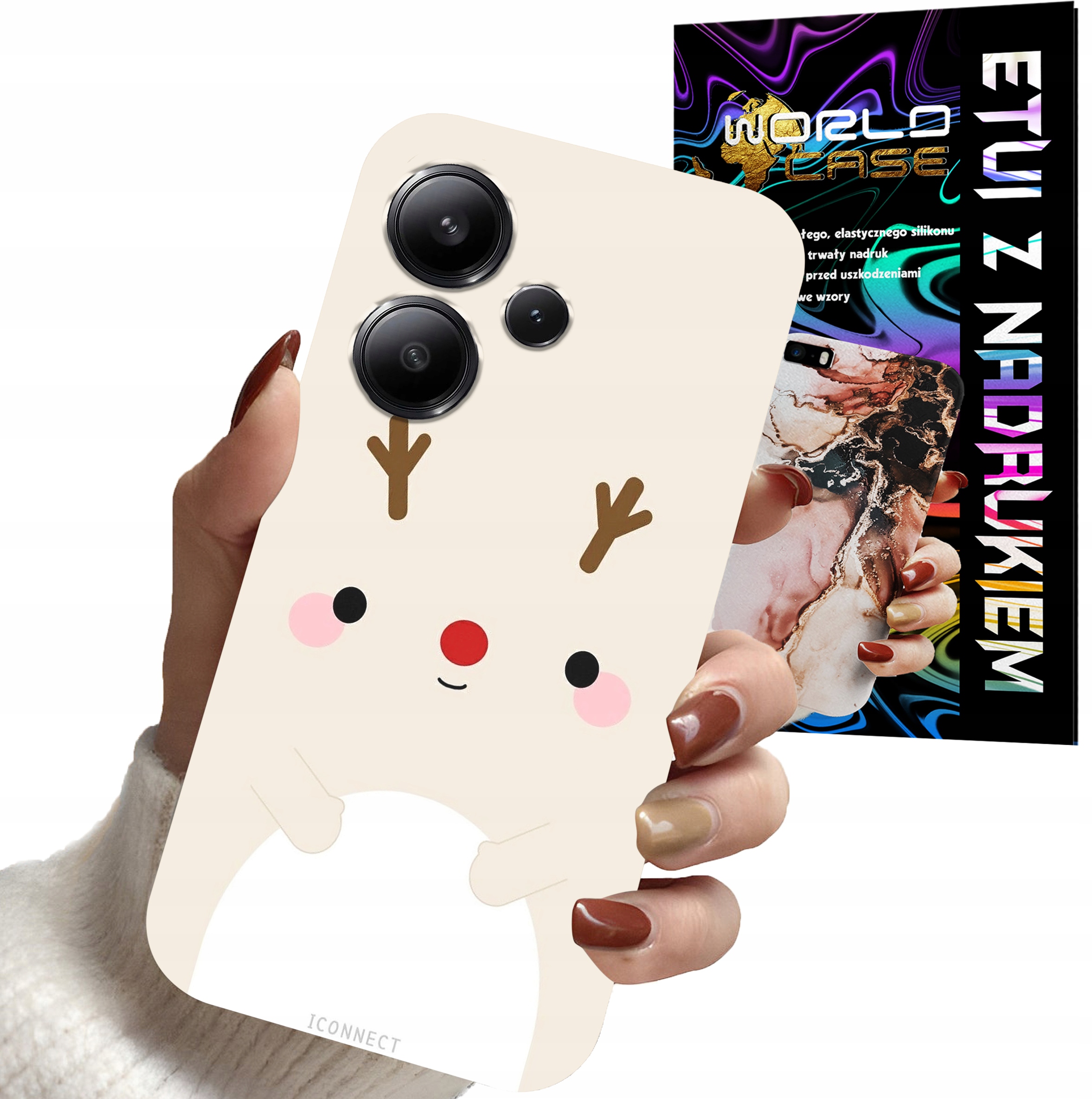 ETUI CASE DO XIAOMI NOTE 13 PRO PLUS 4G - ŚWIĄTECZNE WZORY RENIFER MIKOŁAJŚ