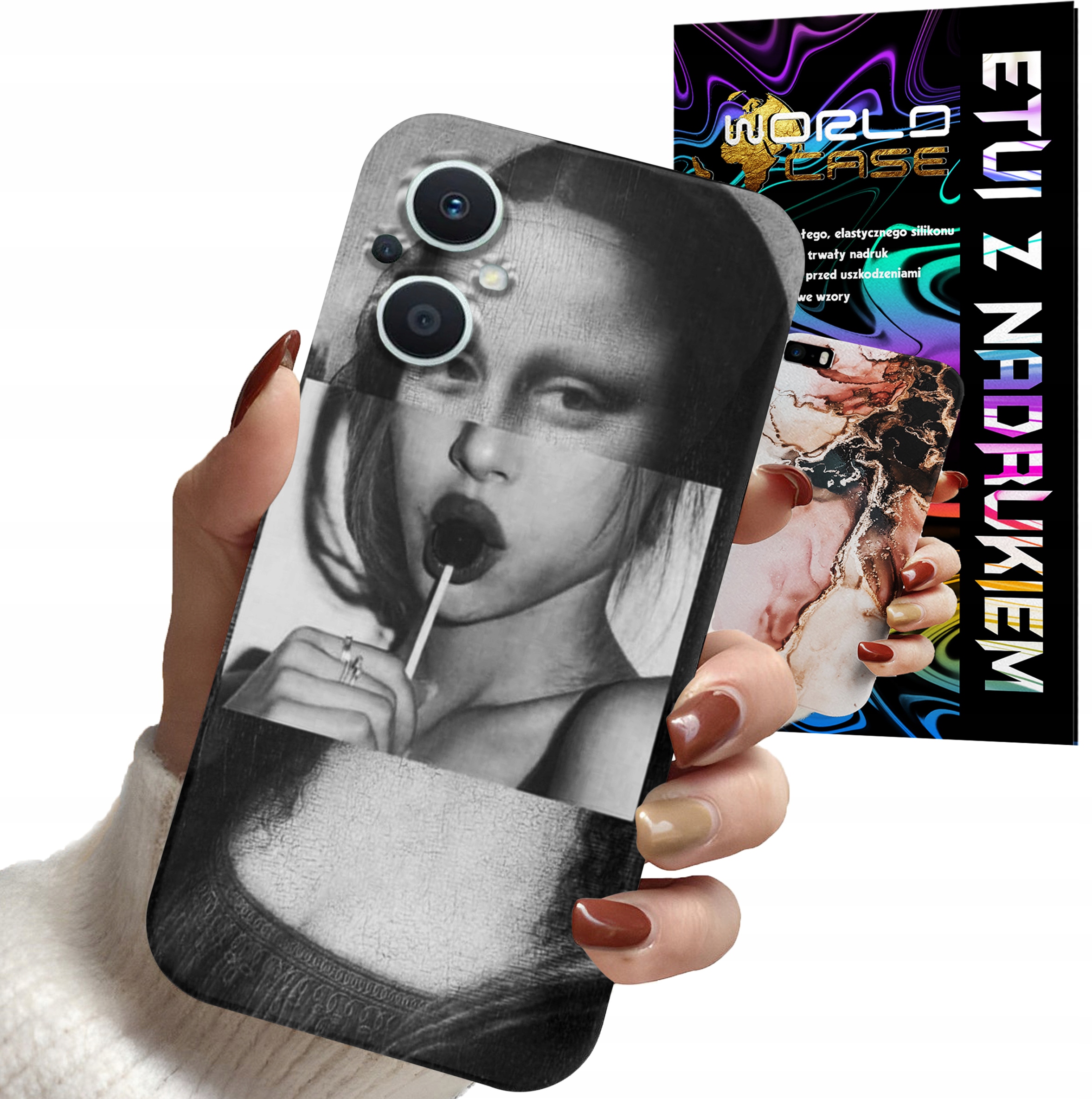 ETUI CASE DO OPPO RENO 8 LITE 5G - MONA LISA WZORY DLA KOBIET PLECKI OBUDOW