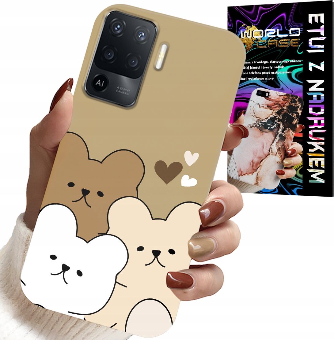 ETUI DO RENO 5 LITE / A94 4G - MIŚ, MISIE WZORY DLA NAJMŁODSZYCH DZIECI