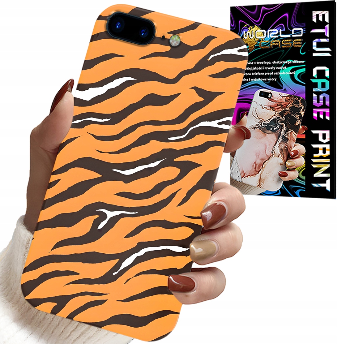 ETUI DO IPHONE ( 7 PLUS ) - PLECKI W TYGRYSIE PASKI POKROWIEC +SZKŁO