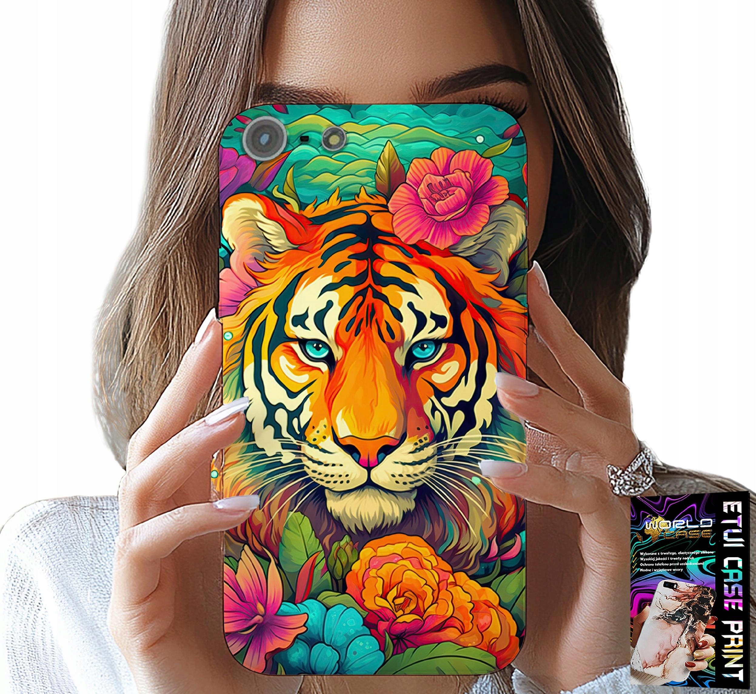 ETUI DO IPHONE 5 / 5S / 5C - ZWIERZĘCE WZORY TYGRYS TYGRYSEK CASE