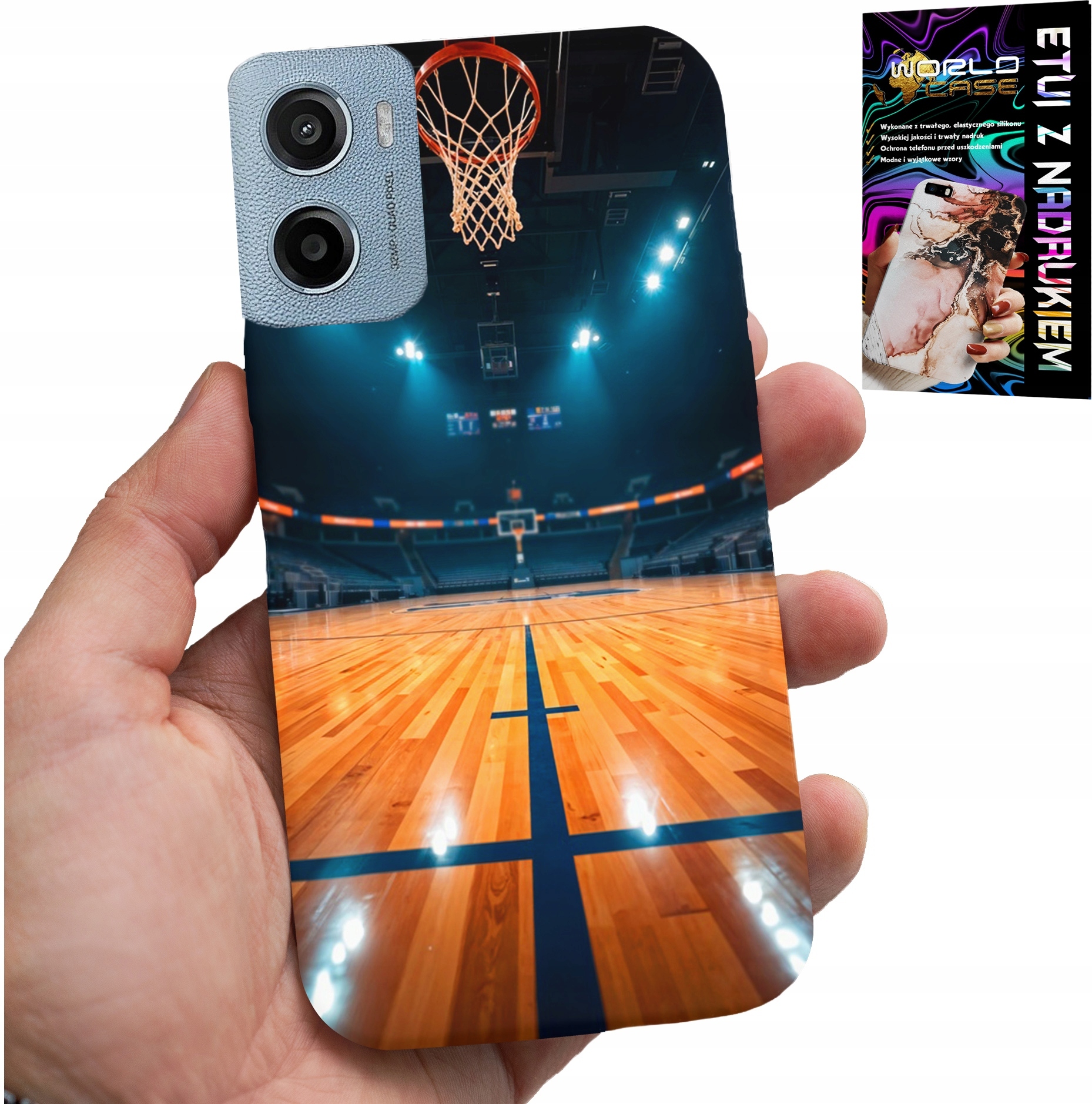 ETUI DO MOTOROLA E15 / G05 - KOSZYKÓWKA NBA BOISKO, KOSZ FAN WZORY