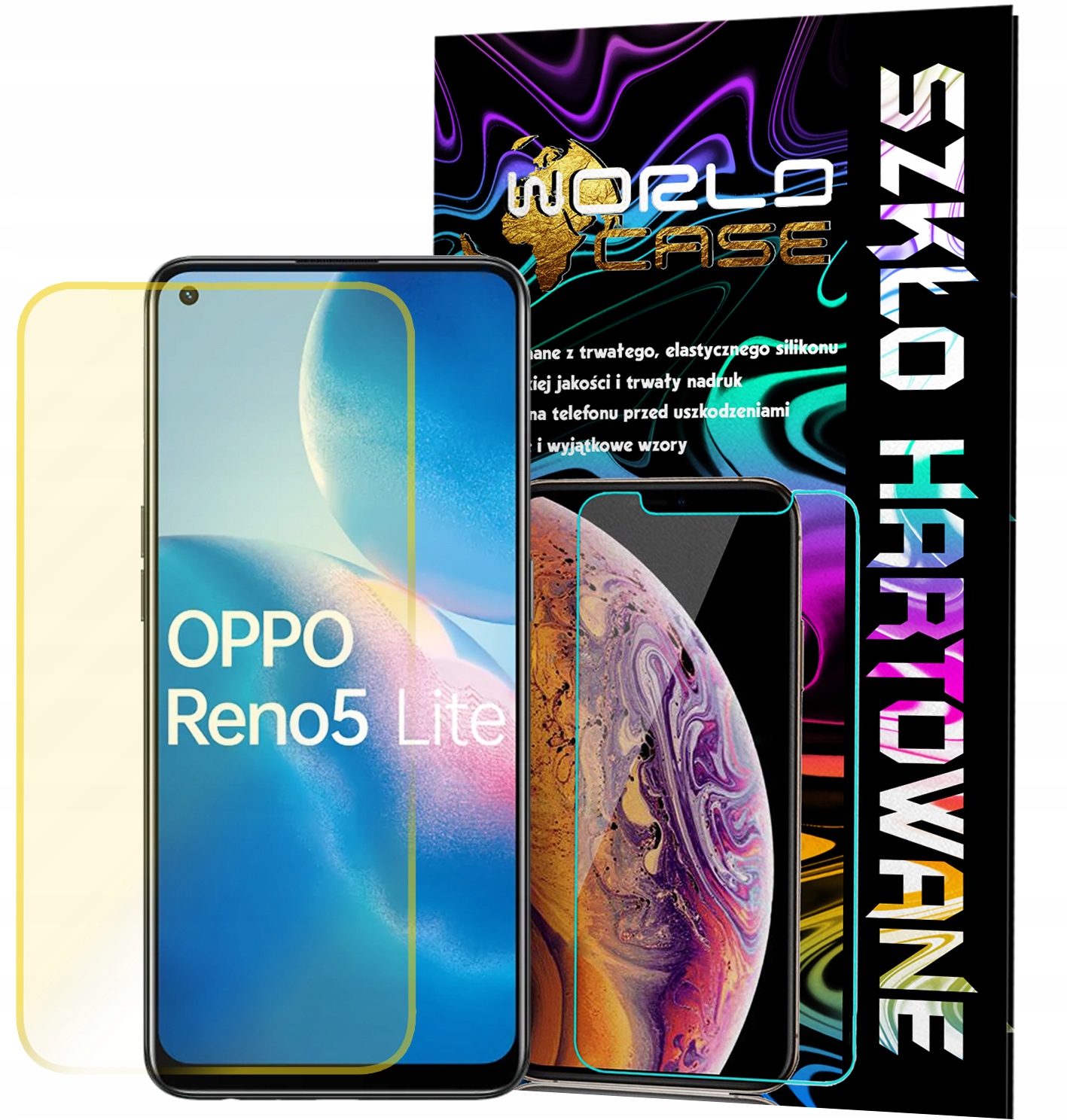 SZKŁO HARTOWANE DO OPPO RENO5 LITE / A94 /F19PRO NA EKRAN SZKIEŁKO OCHRONNE