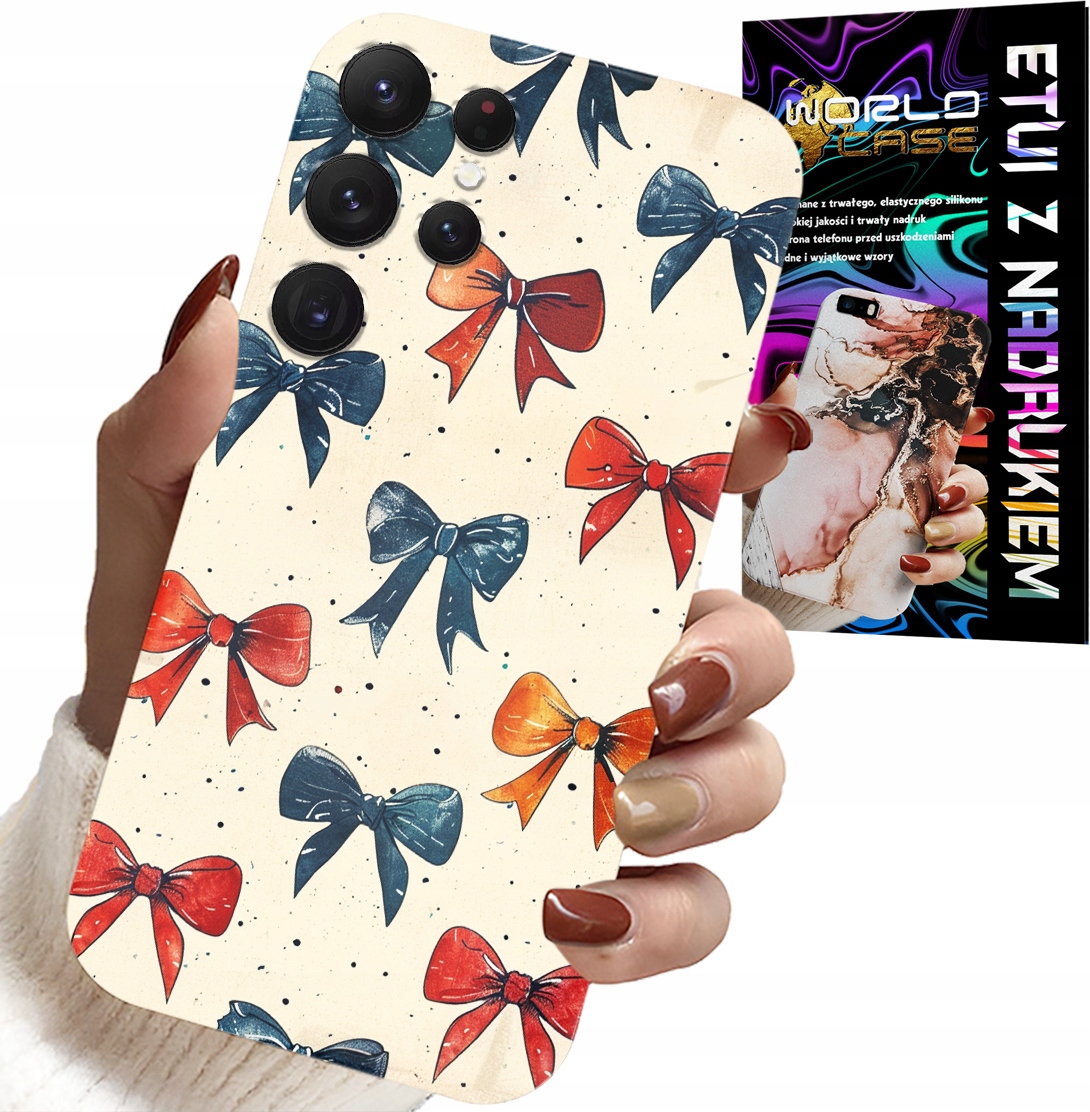 ETUI DO SAMSUNG GALAXY S23 Ultra - KOLOROWE WSTĄŻKI WSTĄŻKA MODNE WZORY