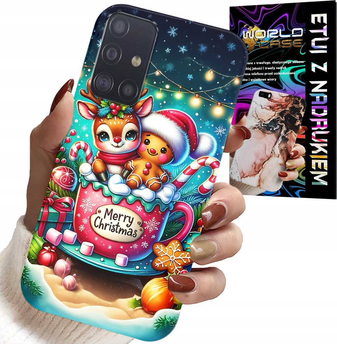 ETUI DO SAMSUNG GALAXY M31S - RENIFER Z PIERNIKIEM MERRY CHRISTMAS