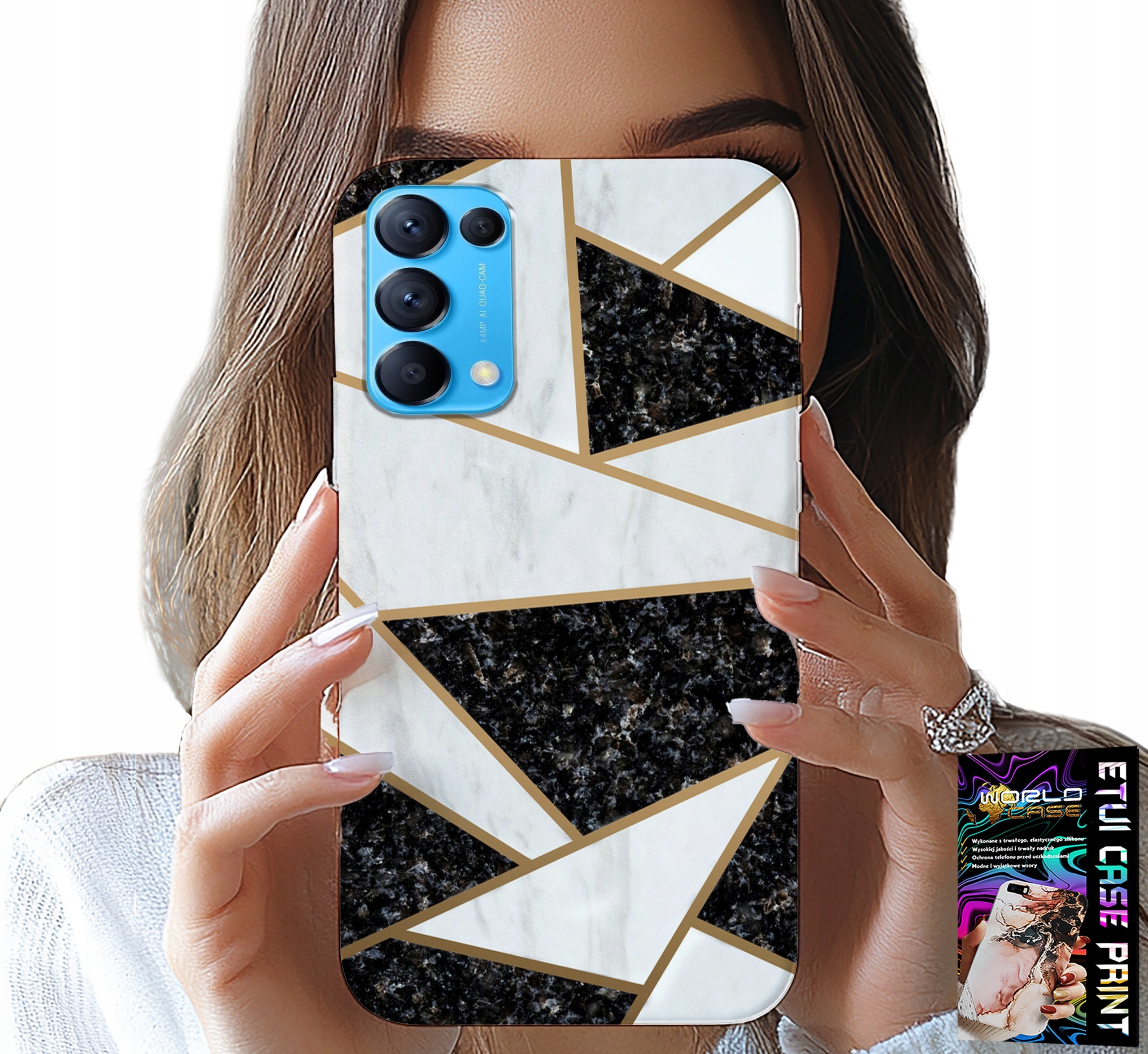 ETUI DO OPPO FIND X3 LITE - ELEGANCKIE MODNE WZORY CASE + SZKŁO