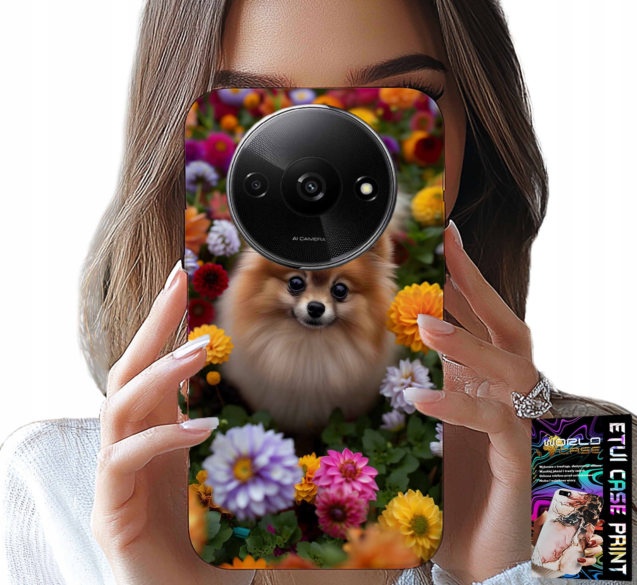 ETUI DO XIAOMI REDMI A3 - SŁODKI PIESEK, POMERANIAN CASE + SZKŁO