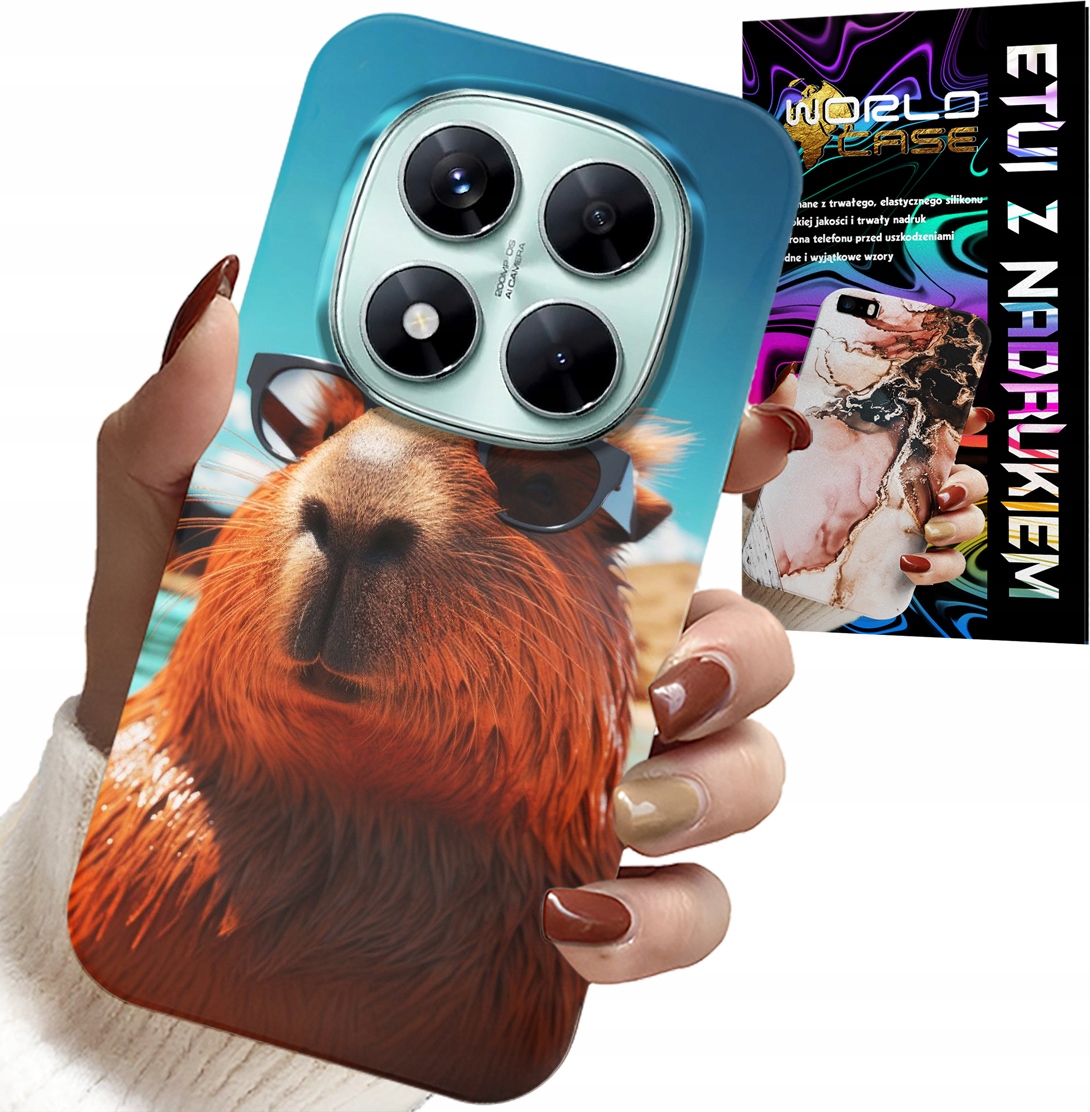 ETUI DO XIAOMI NOTE 14 PRO 5G - SŁODKA KAPIBARA, CAPIBARA CASE + SZKŁO
