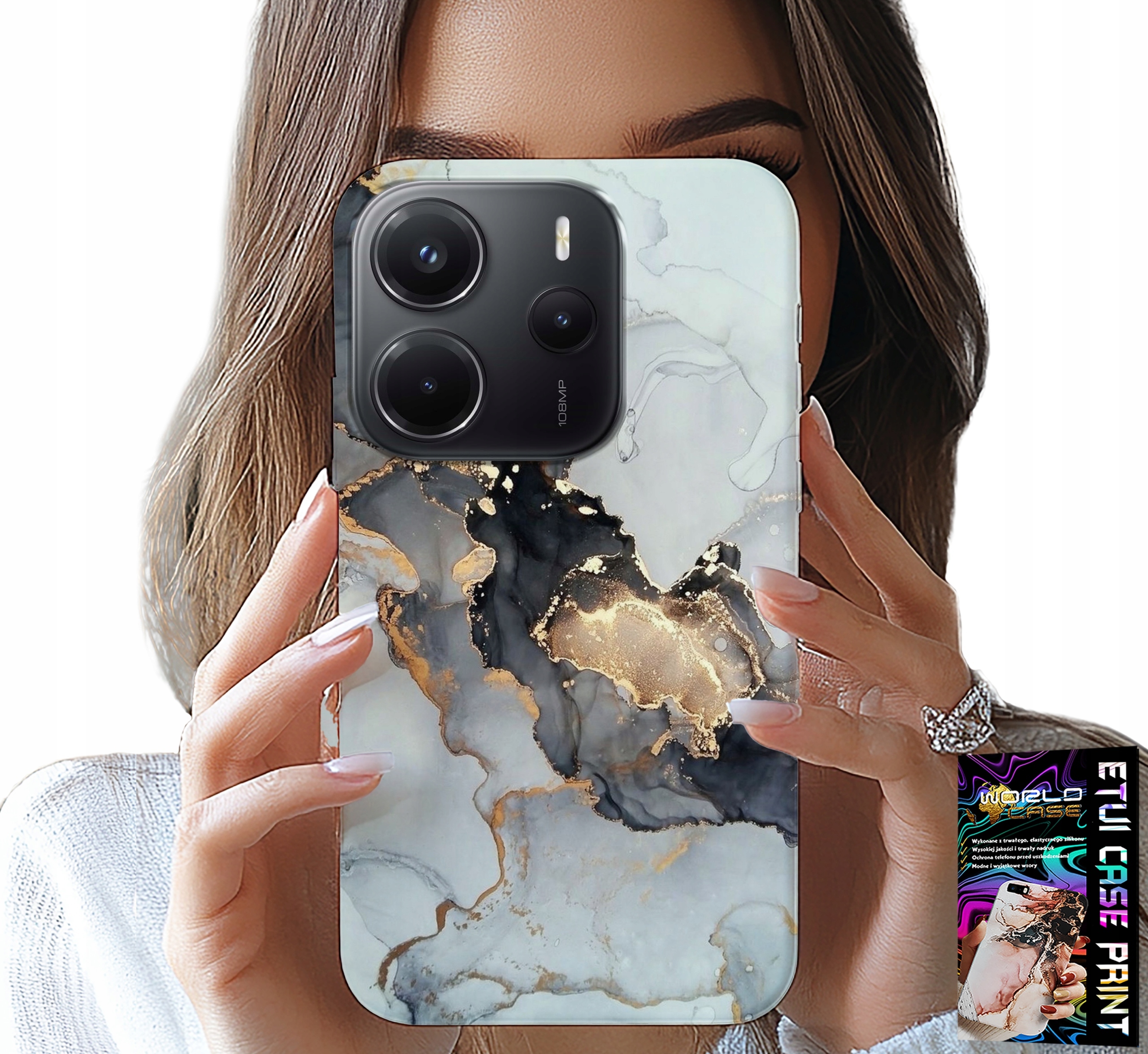 ETUI DO XIAOMI NOTE 14 4G - ELEGANCKI MARMUREK MODNE KOBIECE WZORY