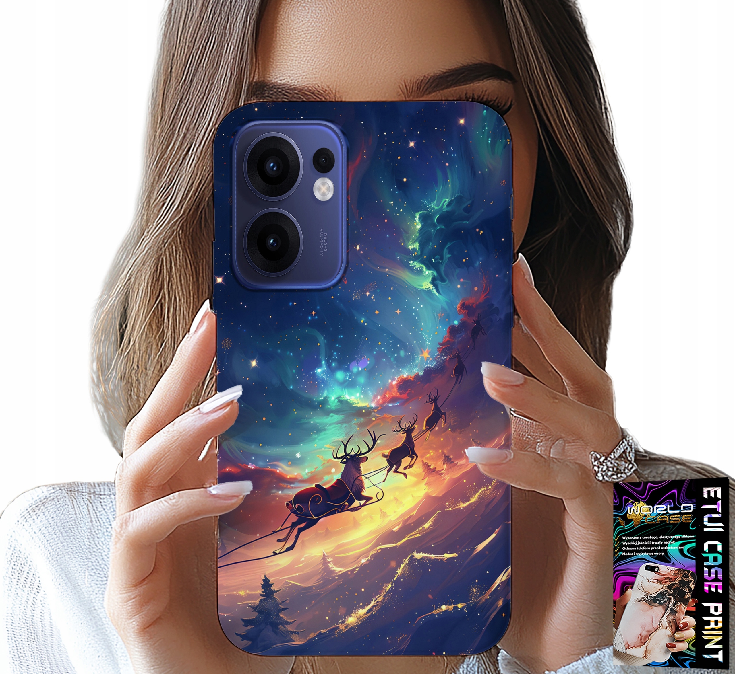 ETUI DO OPPO FIND X5 LITE - RENIFEREK SŁODKI RENIFER ŚWIĄTECZNY WZÓR