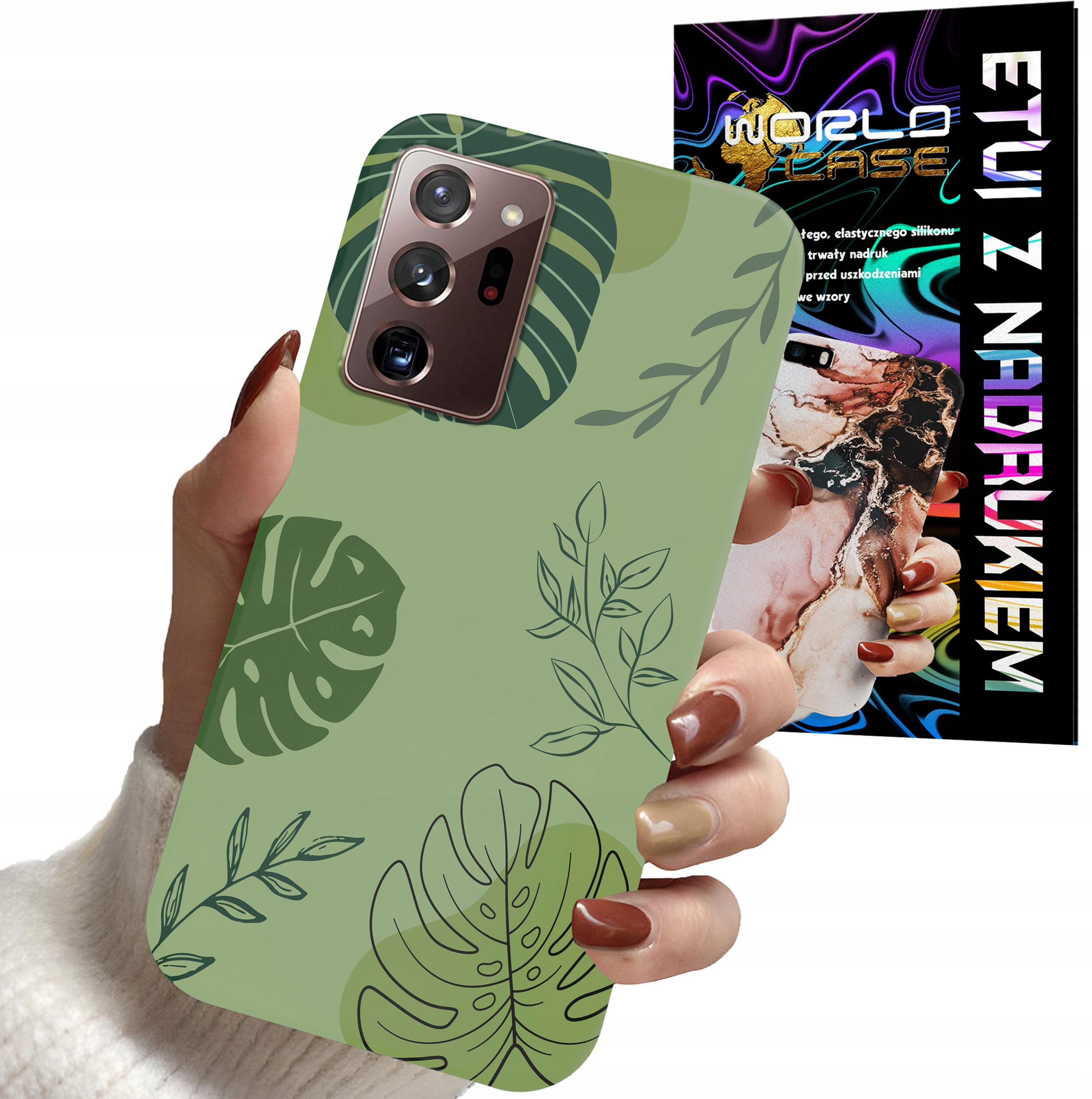 ETUI CASE DO SAMSUNG NOTE 20 ULTRA - LIŚCIE WZORY DLA KOBIET KWIATY RÓŻE