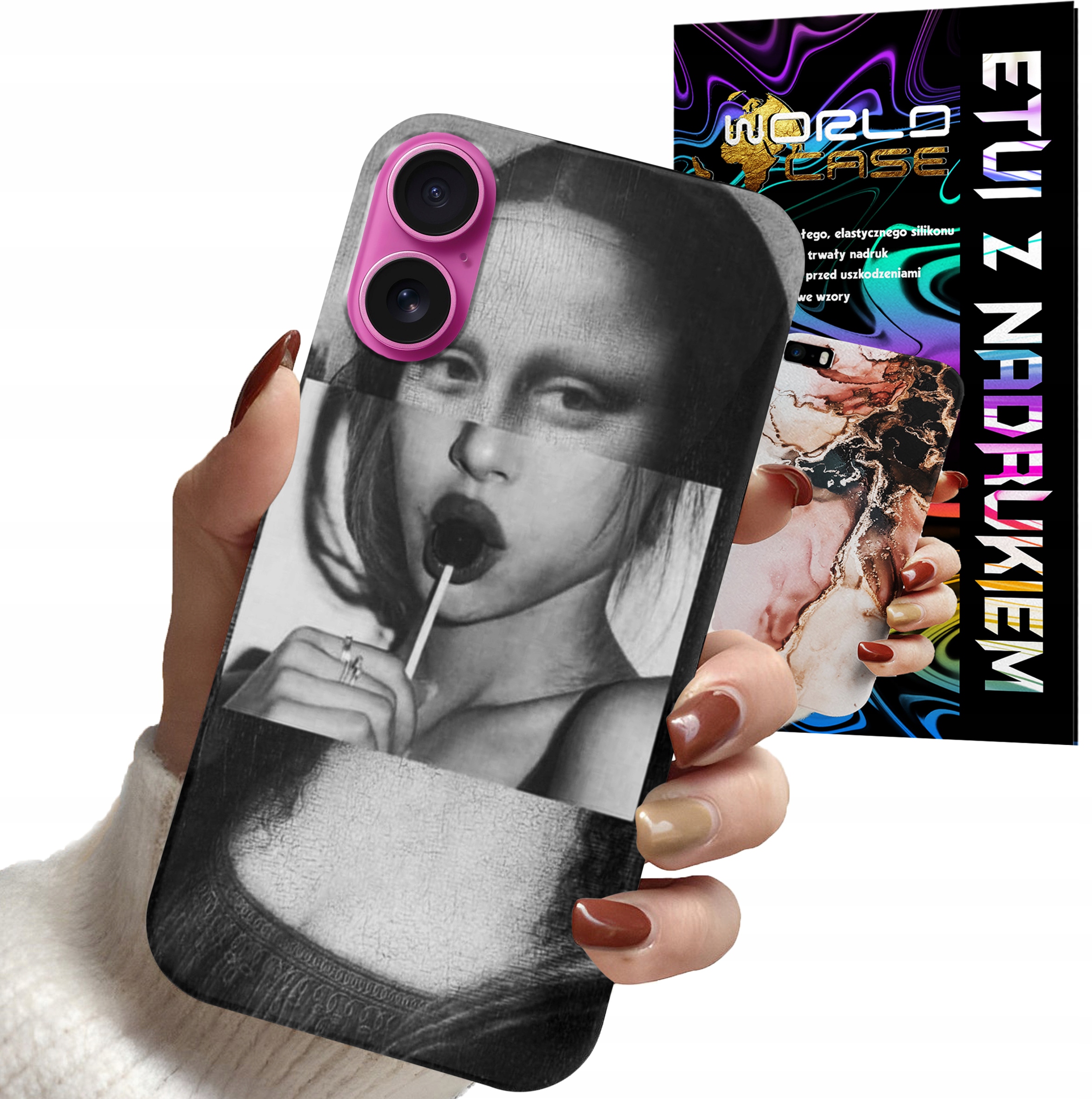 ETUI CASE DO IPHONE 16 - MONA LISA WZORY DLA KOBIET PLECKI OBUDOWA