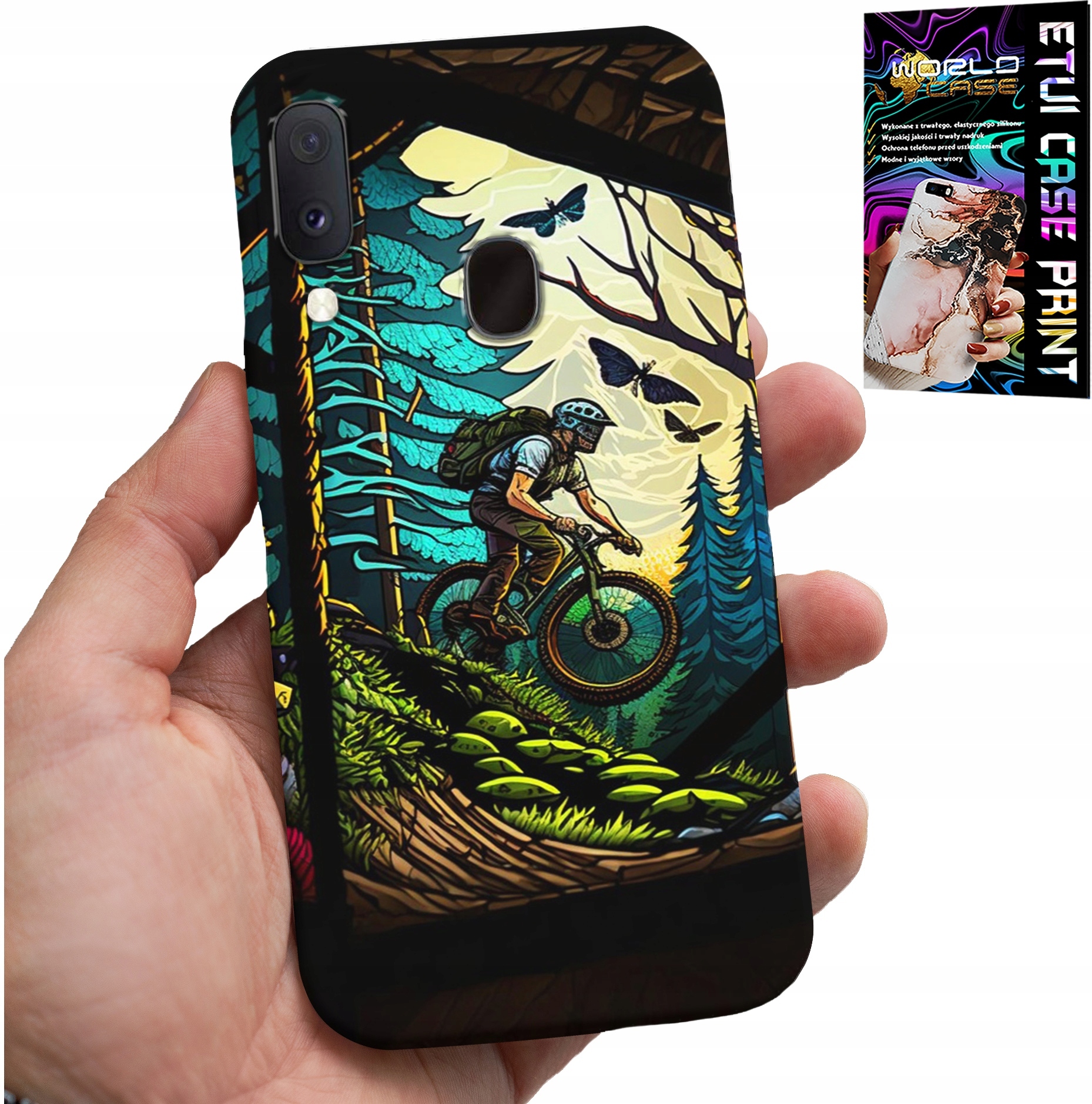 ETUI DO SAMSUNG GALAXY A20E - ROWERY WYPRAWY EKSTREMALNE PO LESIE