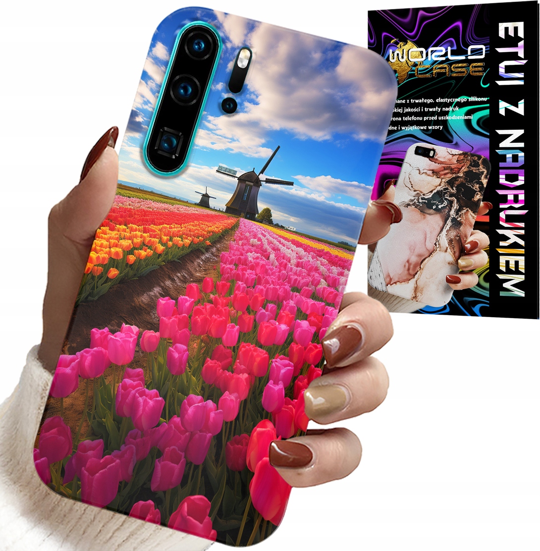 ETUI DO HUAWEI P30 PRO - POLE KOLOROWYCH TULIPANÓW, TULIPAN, CASE