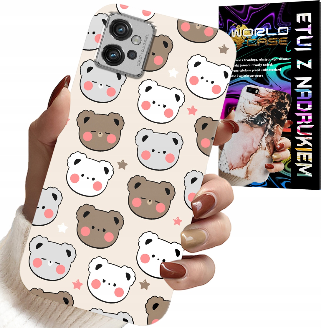 ETUI DO MOTOROLA G32 - MIŚ MISIE WZORY DLA NAJMŁODSZYCH + FOLIA