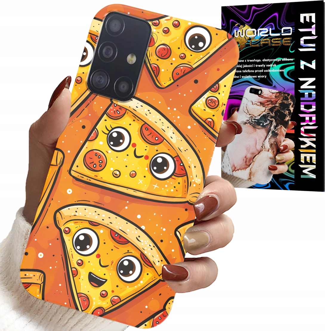 ETUI DO SAMSUNG GALAXY M31S - SŁODKIE UŚMIECHNIĘTE PIZZE CASE + SZKŁO