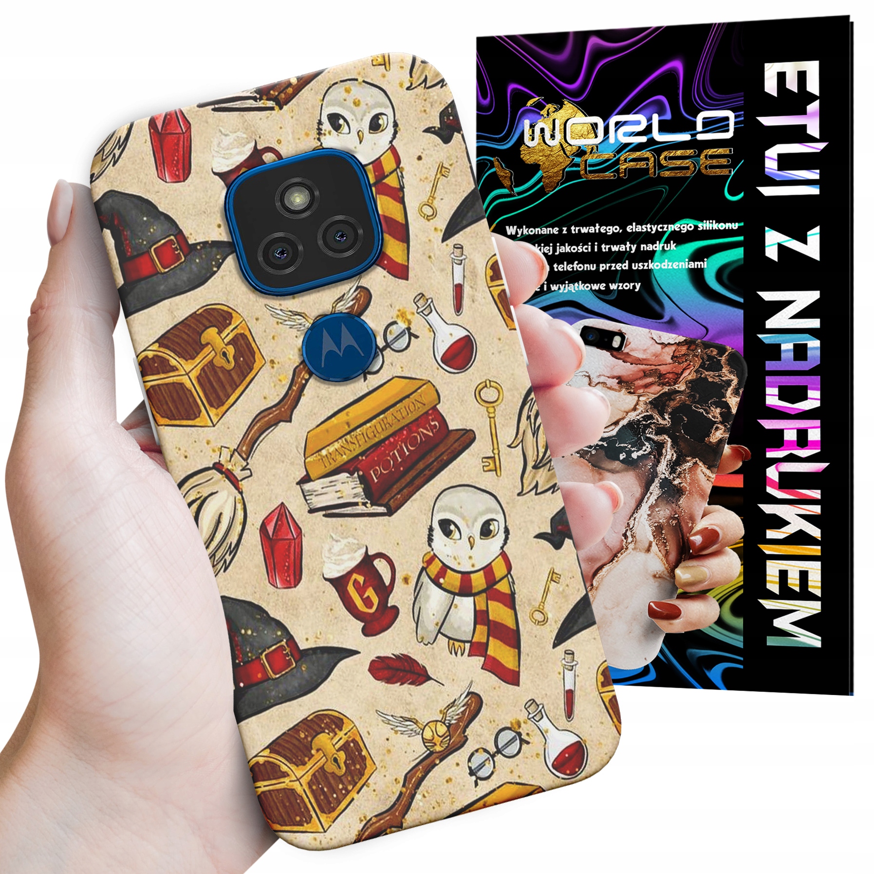 ETUI CASE DO MOTOROLA G9 Play G9 E7 PLUS - WZORY DLA FANÓW ŚWIATA MAGII