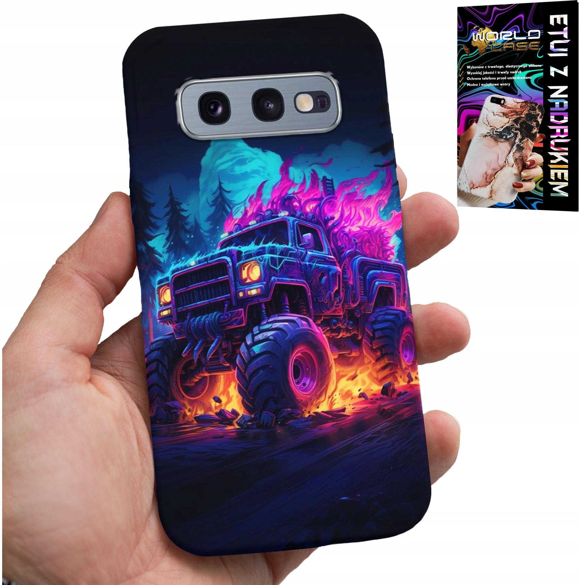 ETUI DO SAMSUNG GALAXY S10E - MONSTERTRUCK MEGA CIĘŻARÓWKA WZORY CASE