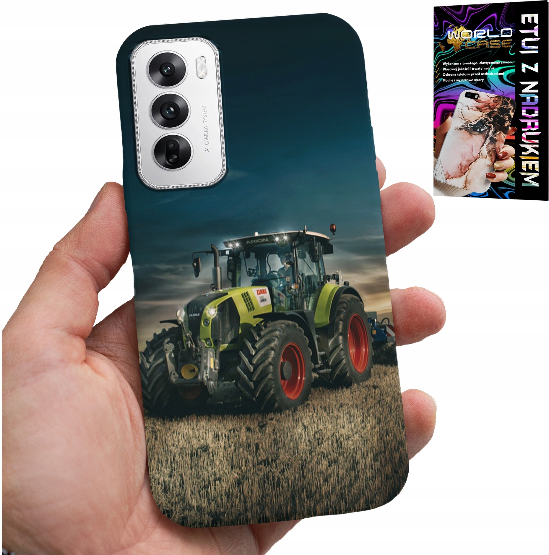 ETUI DO OPPO RENO12 PRO 5G - TRAKTOR CIĄGNIK ROLNICZY PLECKI, WZORY