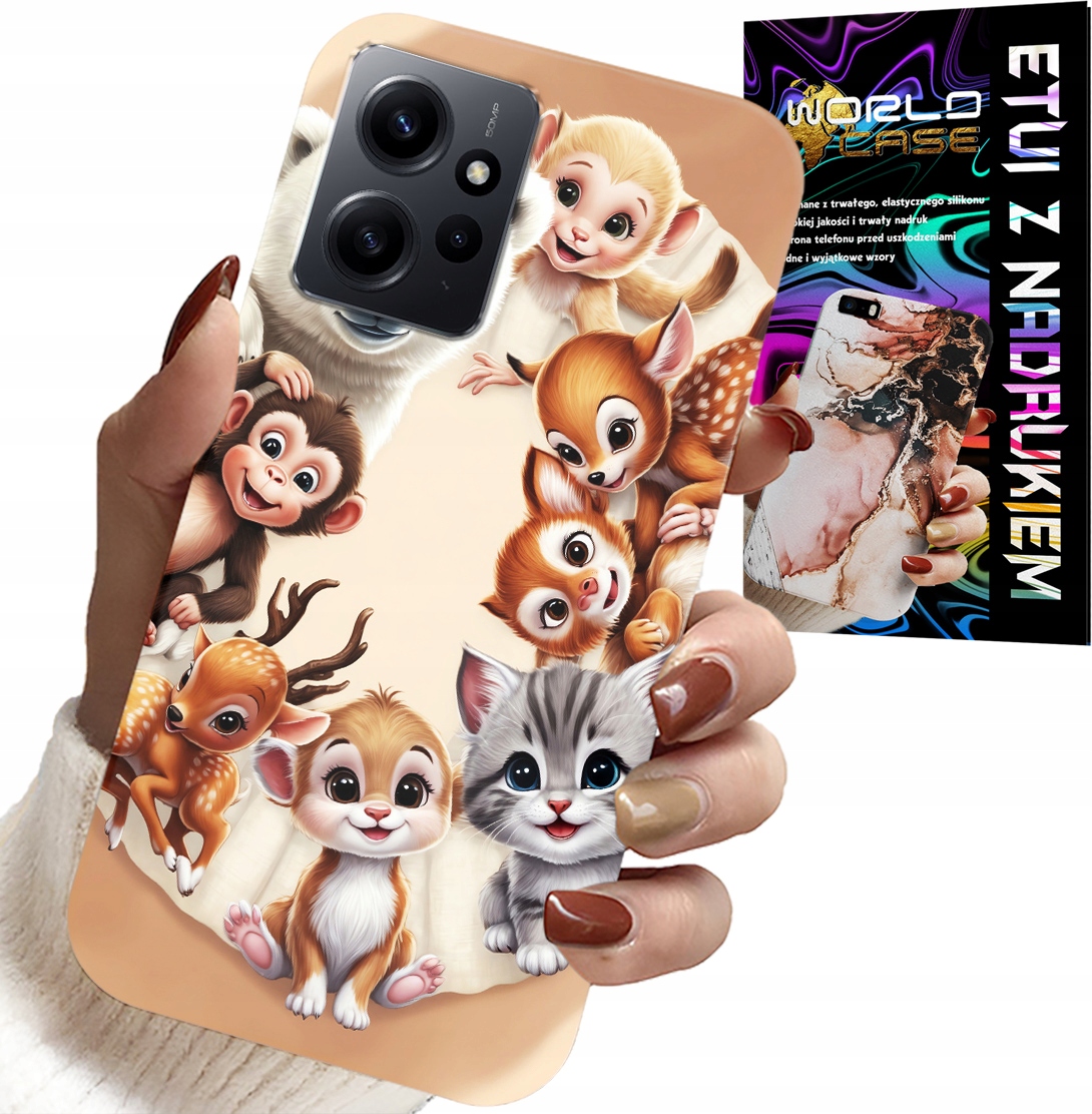 ETUI DO XIAOMI NOTE 12 4G - PLECKI DLA DZIECI W ZWIERZĘTA LEŚNE CASE