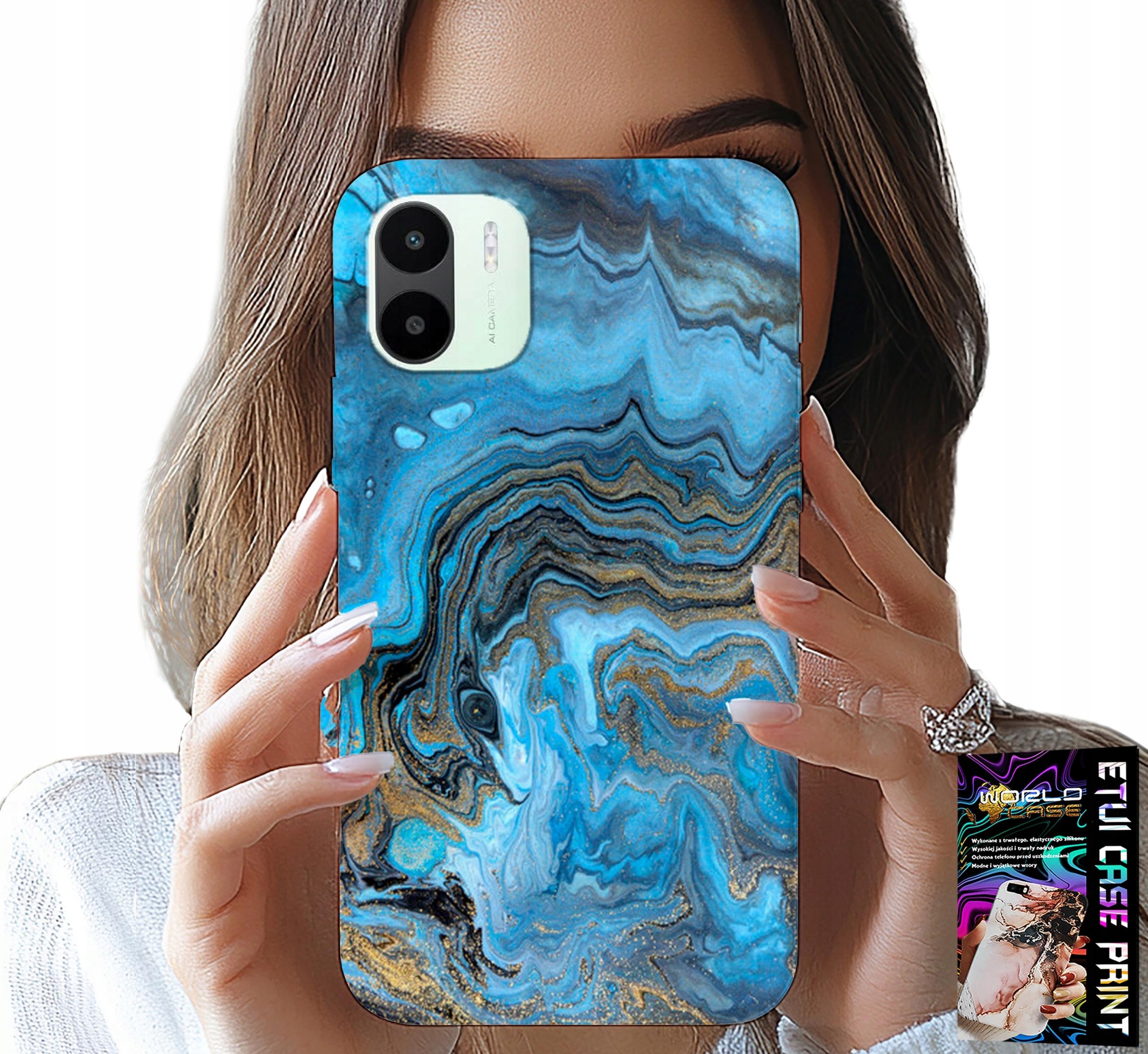 ETUI DO XIAOMI REDMI A1 - MARMURKOWE WZORY OBUDOWA CASE + FOLIA