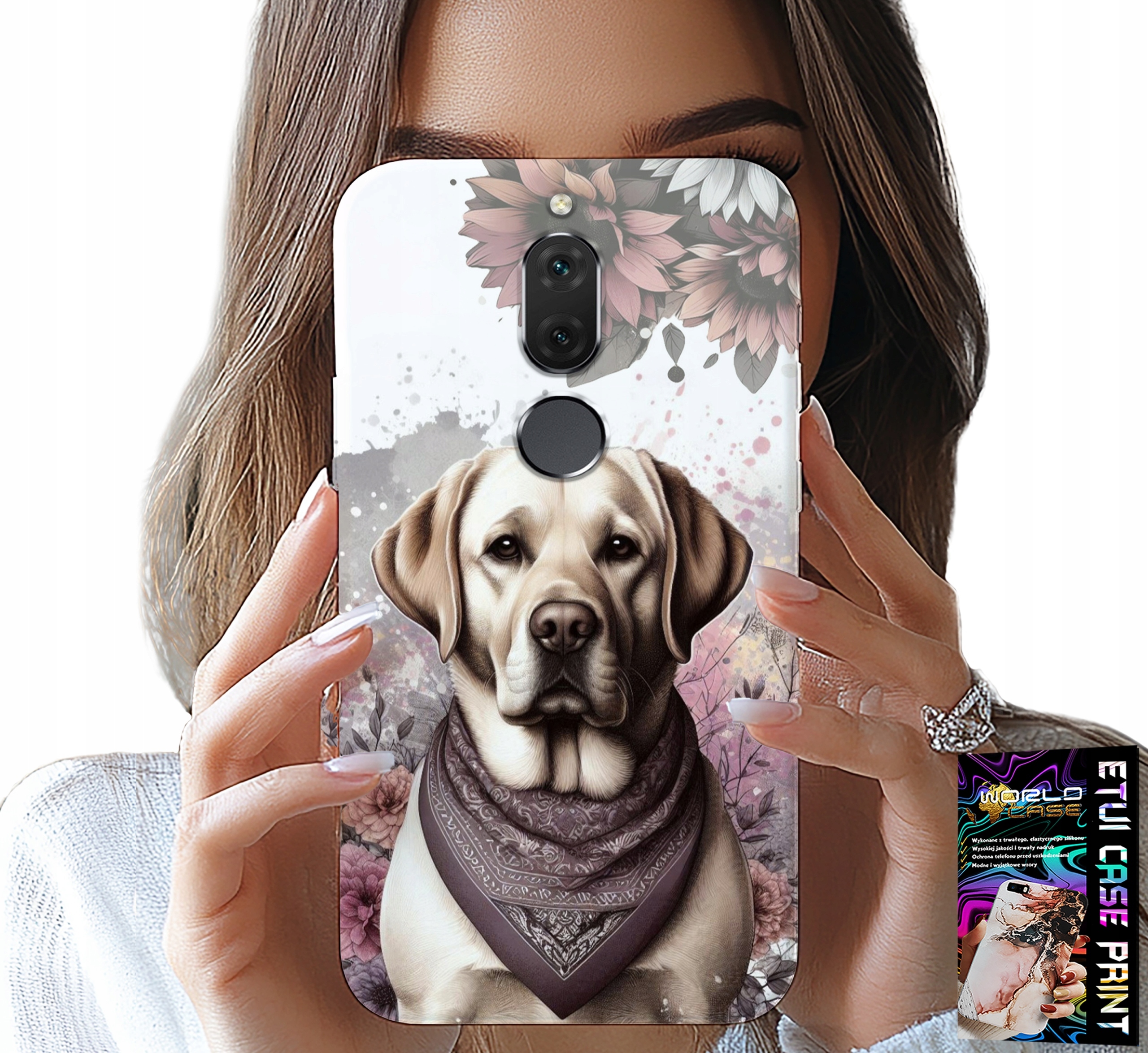 ETUI DO HUAWEI MATE 10 LITE - PIESEK PIESKI HUSKY PSIE WZORY + SZKŁO