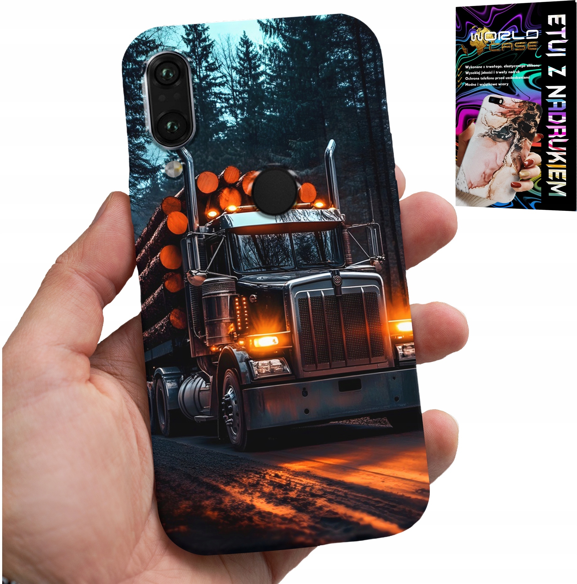 ETUI DO HUAWEI P SMART 2019 - TIR POJAZD CIĘŻAROWY PLECKI OBUDOWA CASE