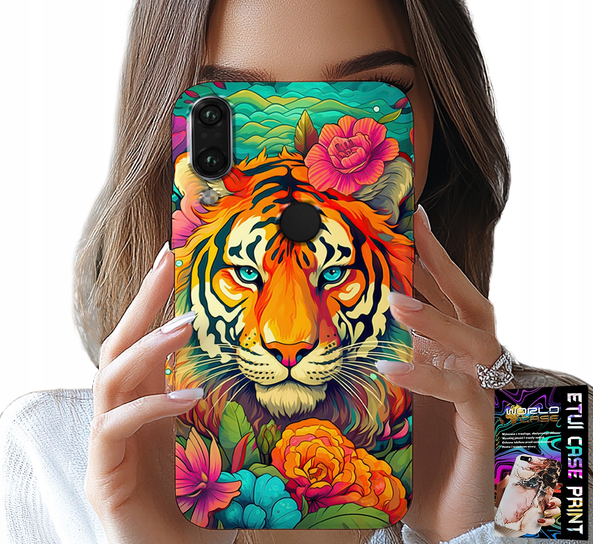 ETUI DO HUAWEI P SMART 2019 - ZWIERZĘCE WZORY TYGRYS TYGRYSEK CASE