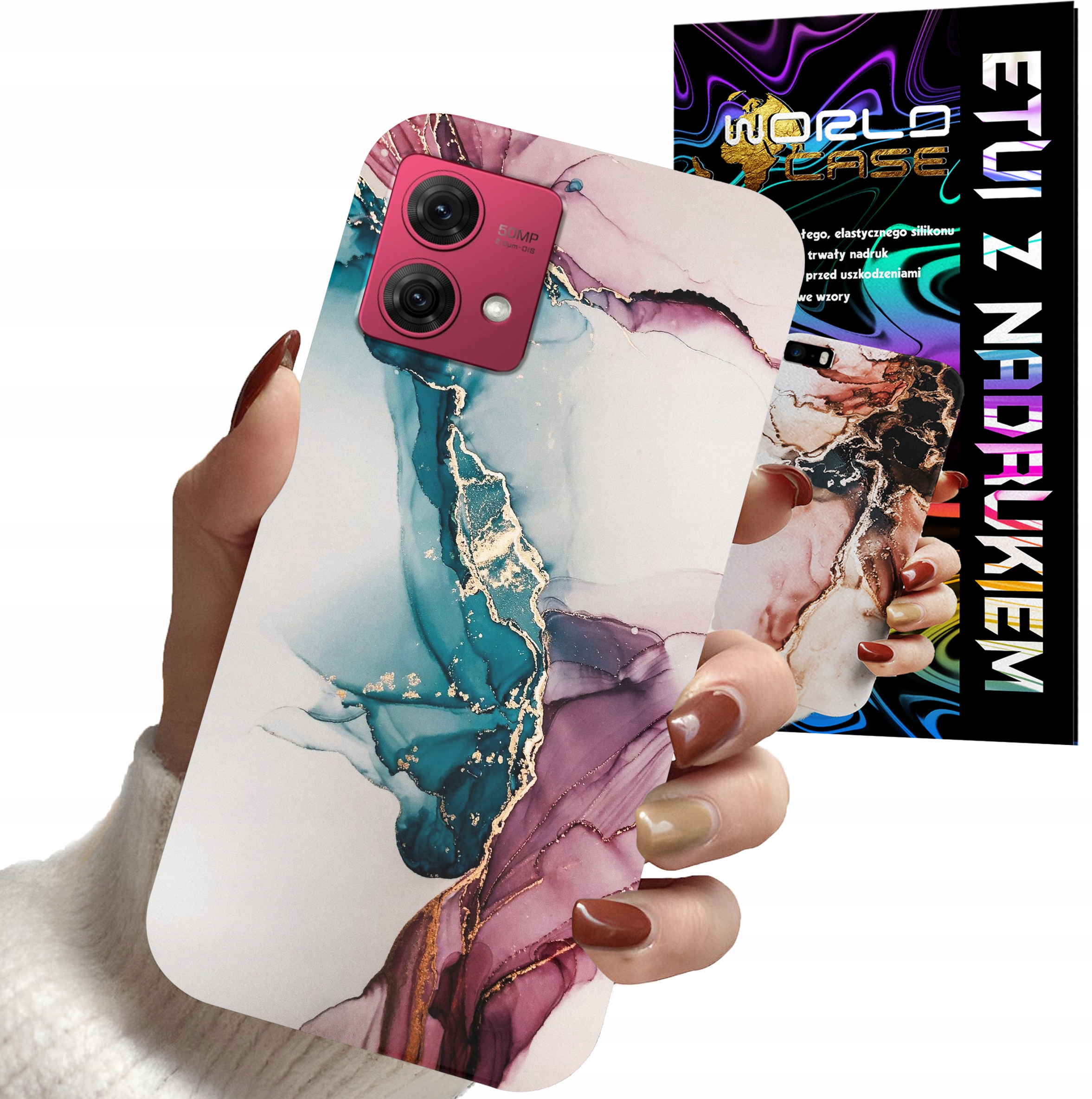 ETUI CASE DO MOTOROLA EDGE 40 NEO - MARMUR WZORY DLA KOBIET PLECKI OBUDOWA