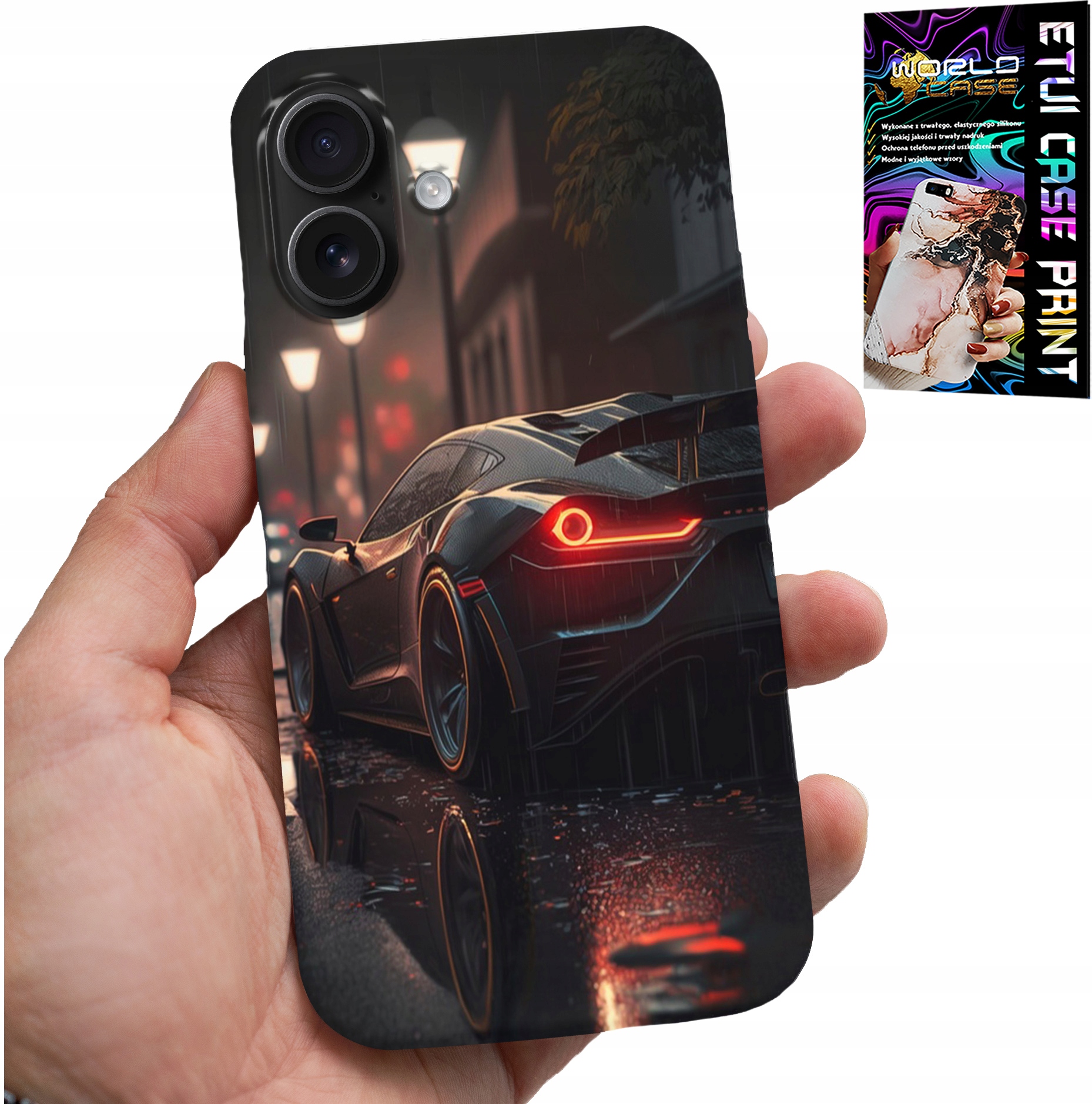 ETUI DO IPHONE 16 PLUS - SPORTOWE SAMOCHODY MOTORYZACJA FAN SZKŁO