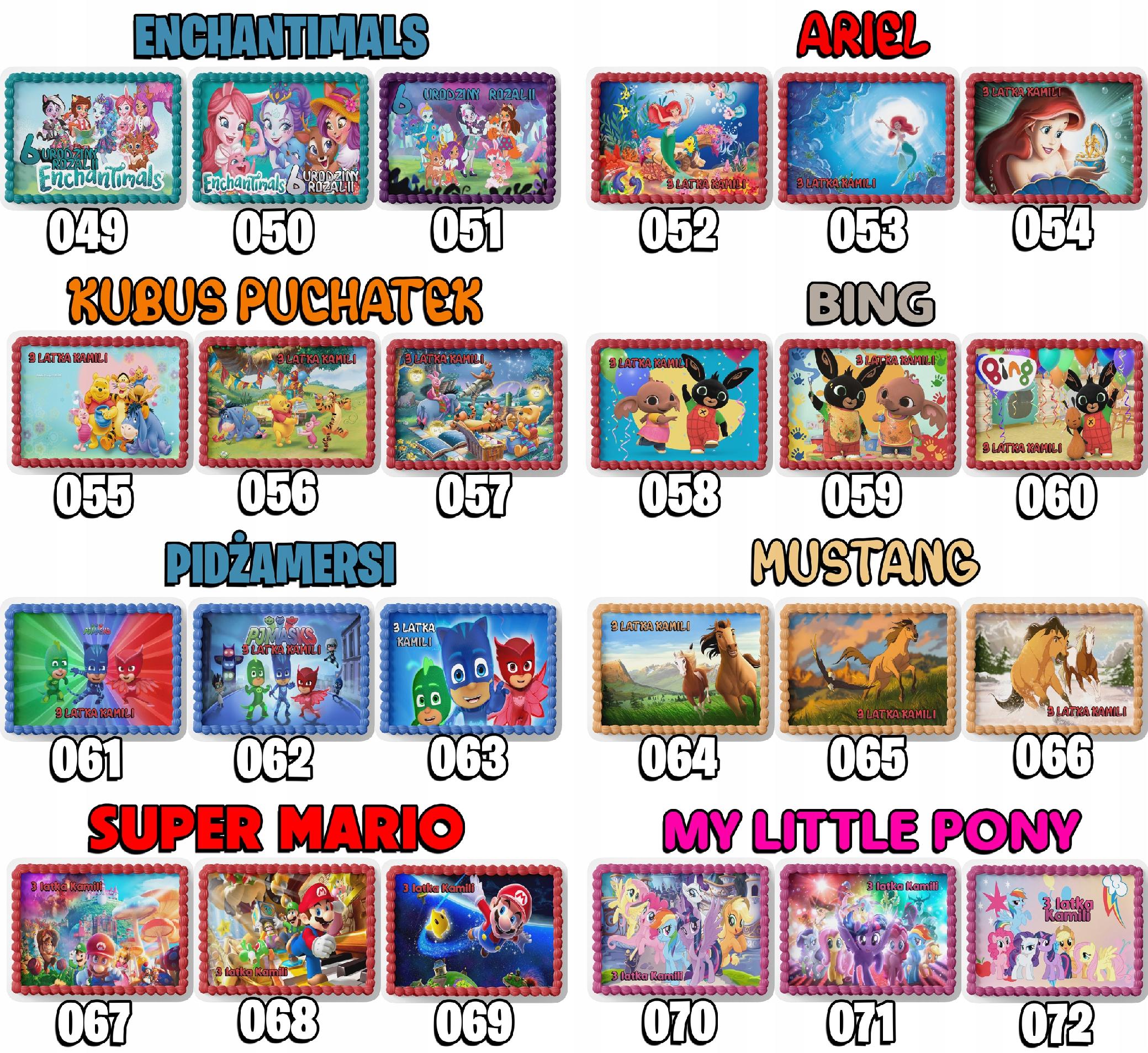 PROSTOKĄTNY OPŁATEK NA TORT A4 20x29CM - SUPER MARIO BROS + IMIĘ