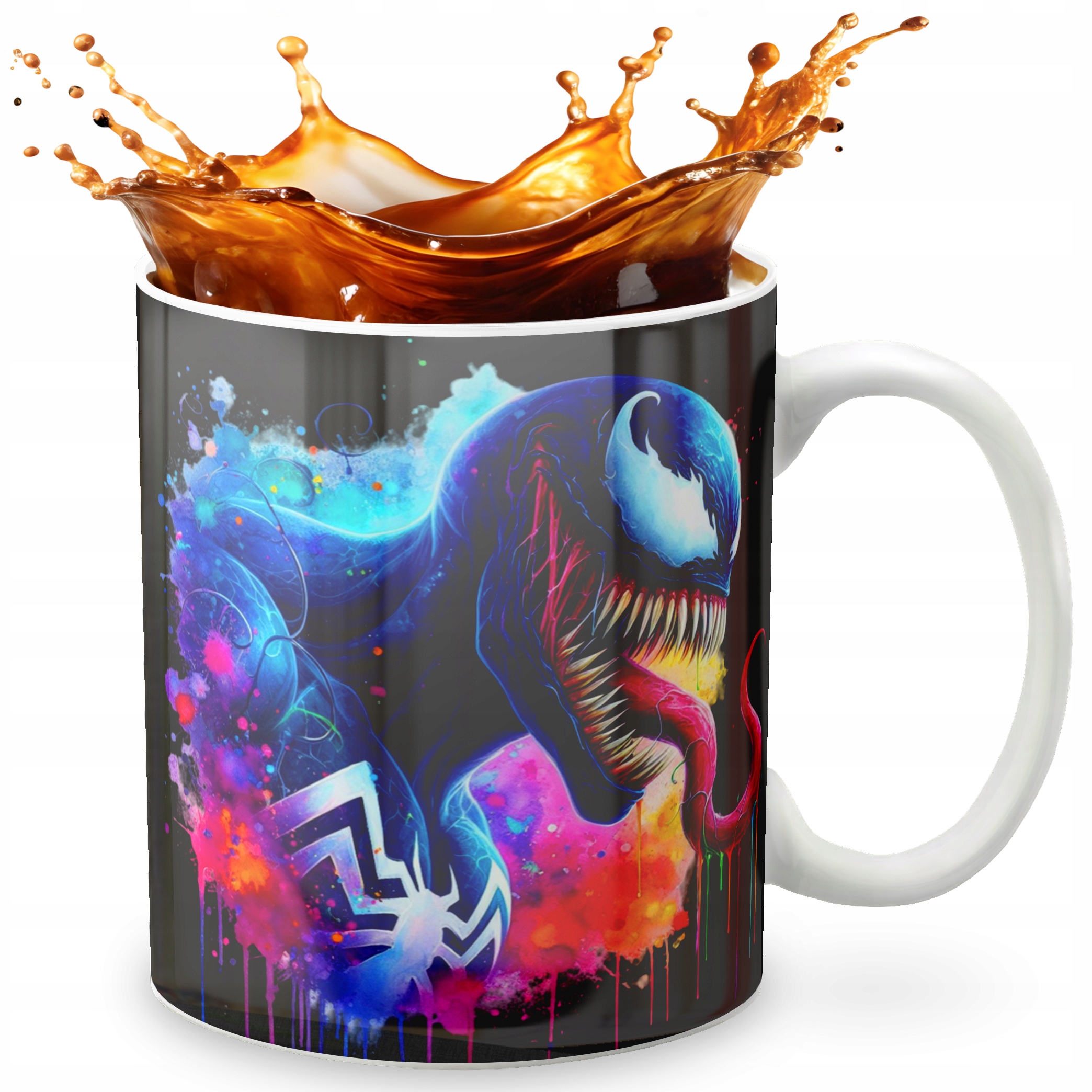 KUBEK 330ml GRAFIKA PREZENT ŚWIĘTA WZÓR - FILM SPIDER MAN VENOM + IMIĘ