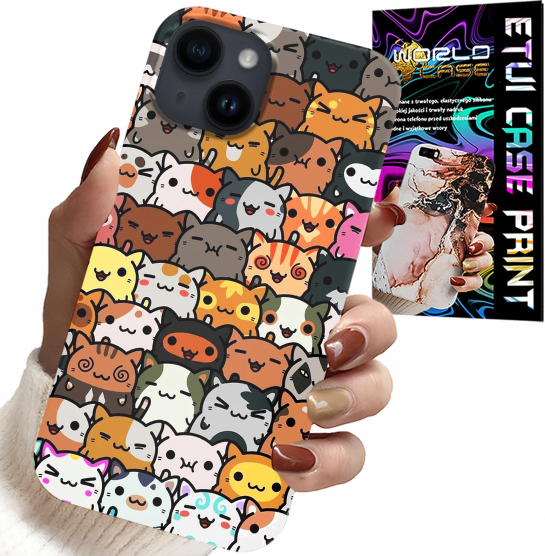 ETUI DO IPHONE 13 - PLECKI W SŁODKIE KOTKI, KOTY, OBUDOWA