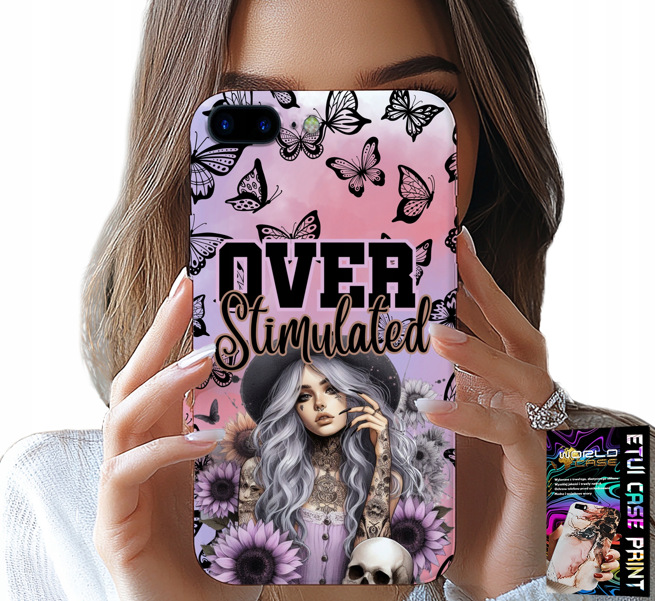ETUI DO IPHONE ( 7 PLUS ) - OVER STIMULATED, NASTOLETNIE WZORY, CASE