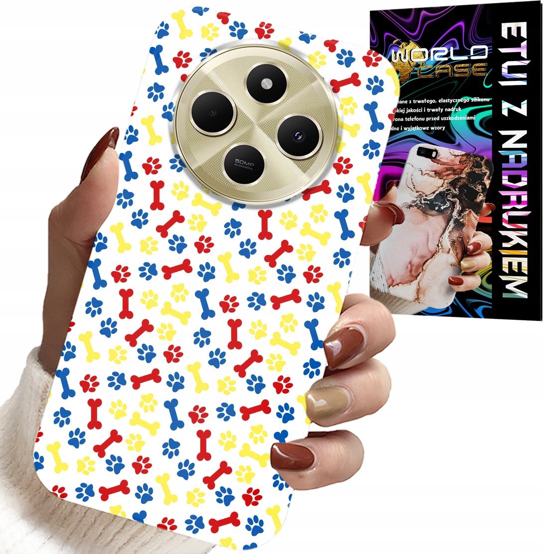 ETUI DO XIAOMI REDMI 14C 4G - ŁAPKI KOŚCI PIES PATROL BAJKI + SZKŁO