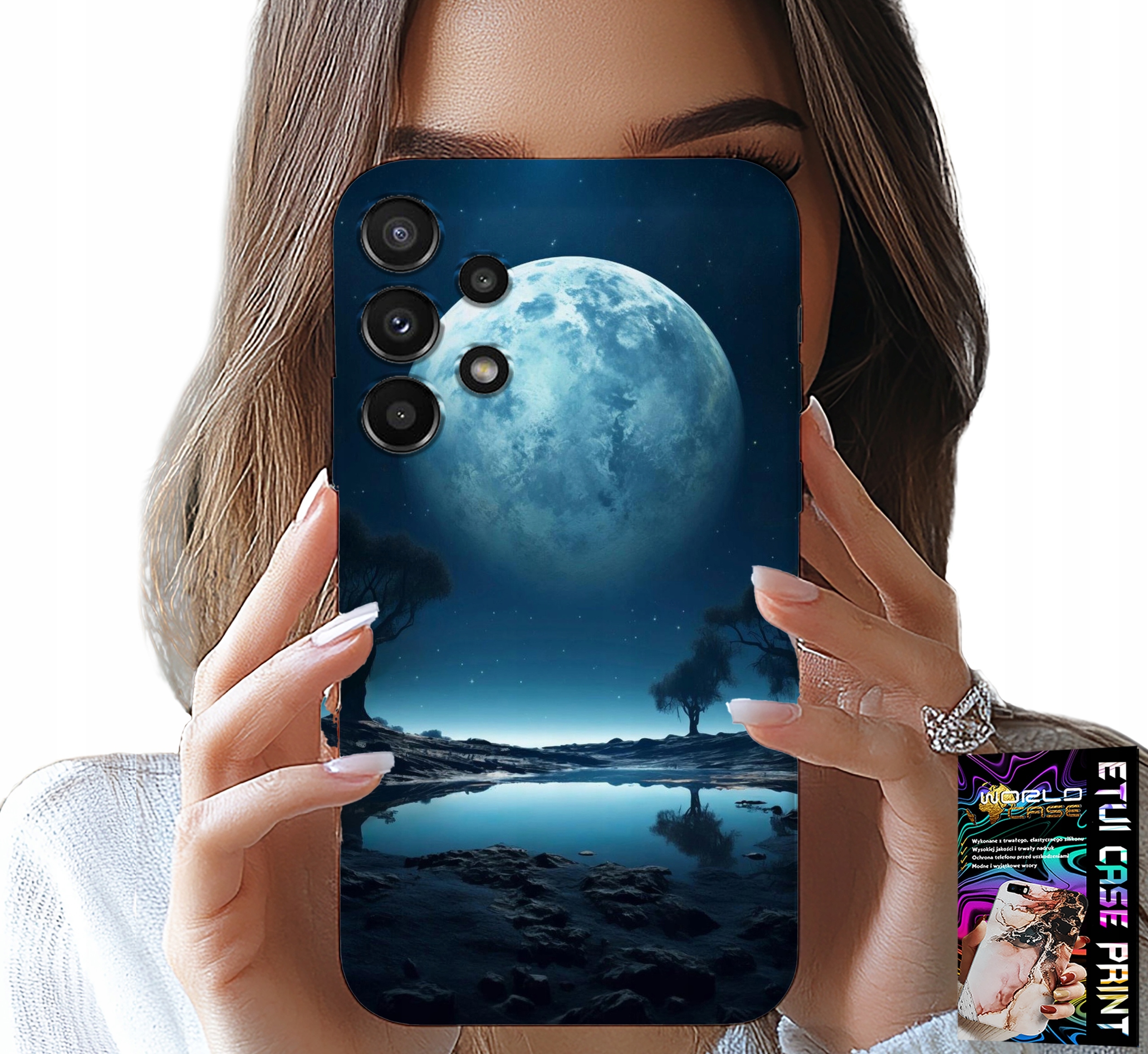 ETUI DO SAMSUNG GALAXY A32 5G - PEŁNIA KSIĘŻYCA KSIĘŻYC FUTERAŁ + FOLIA