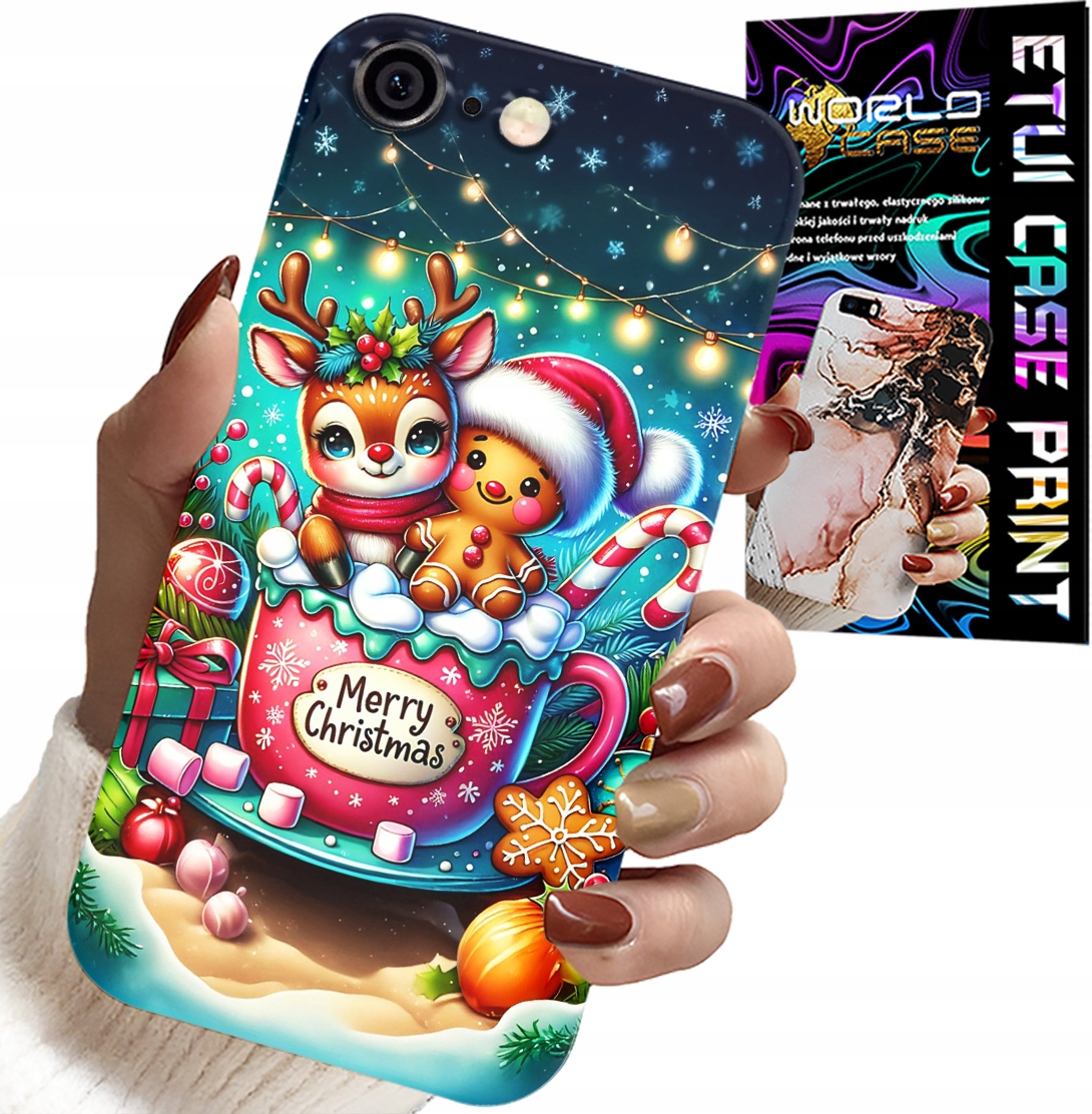 ETUI DO IPHONE ( 6 PLUS ) - RENIFER Z PIERNIKIEM MERRY CHRISTMAS