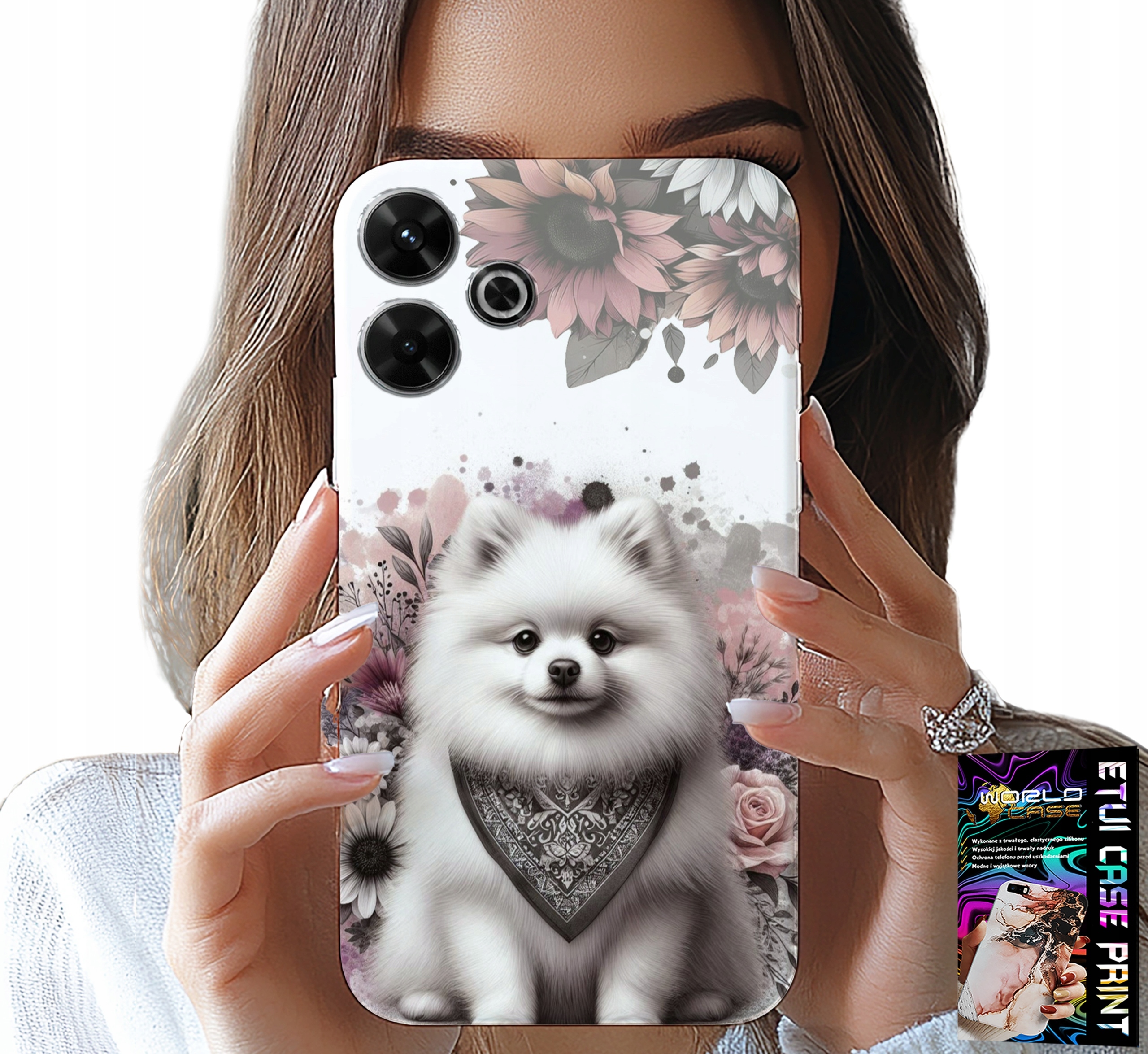 ETUI DO XIAOMI REDMI 13 4G - POMERANIAN, SZPIC MINIATUROWY, RASY PSÓW