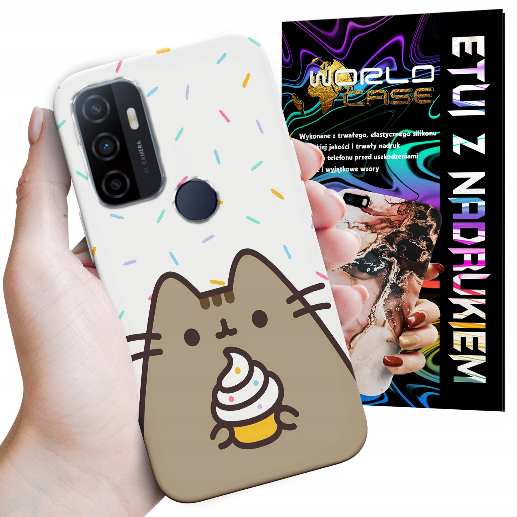 ETUI CASE DO OPPO A53s A53 2020 - SŁODKI KOTEK KOT OBUDOWA PLECKI