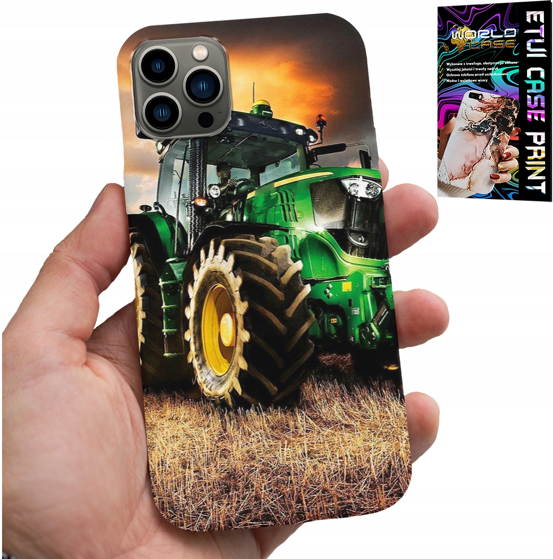 ETUI DO IPHONE 13 PRO MAX - TRAKTOR CIĄGNIK ROLNICZY FARMA + SZKŁO