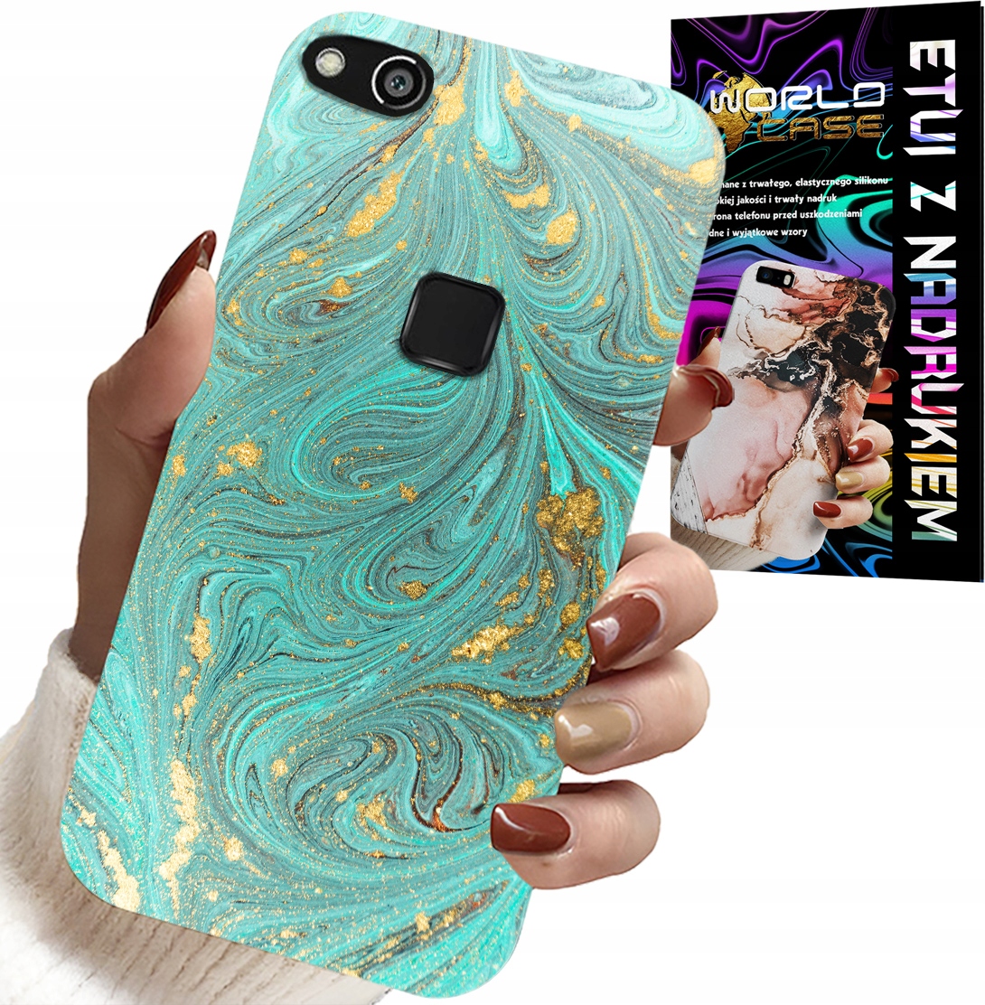 ETUI DO HUAWEI P9 LITE 2016 - MARMURKOWE WZORY + FOLIA HYDROŻEL
