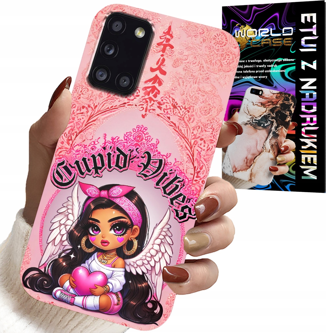 ETUI DO SAMSUNG GALAXY A31 - CUPID VIBES Z UROCZĄ ANIOŁKIEM PLECKI