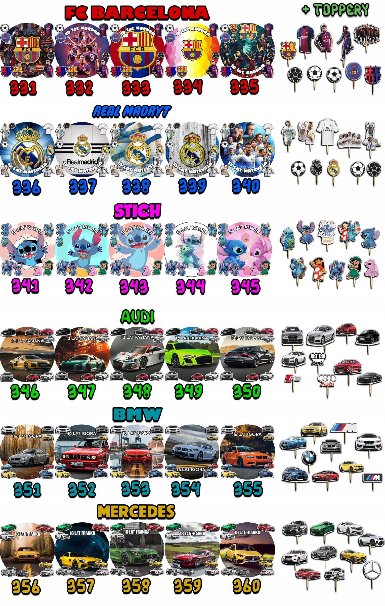 ZESTAW OPŁATEK NA TORT 20CM + TOPPERY PAPIEROWE - DINOZAUR 15CM 18CM