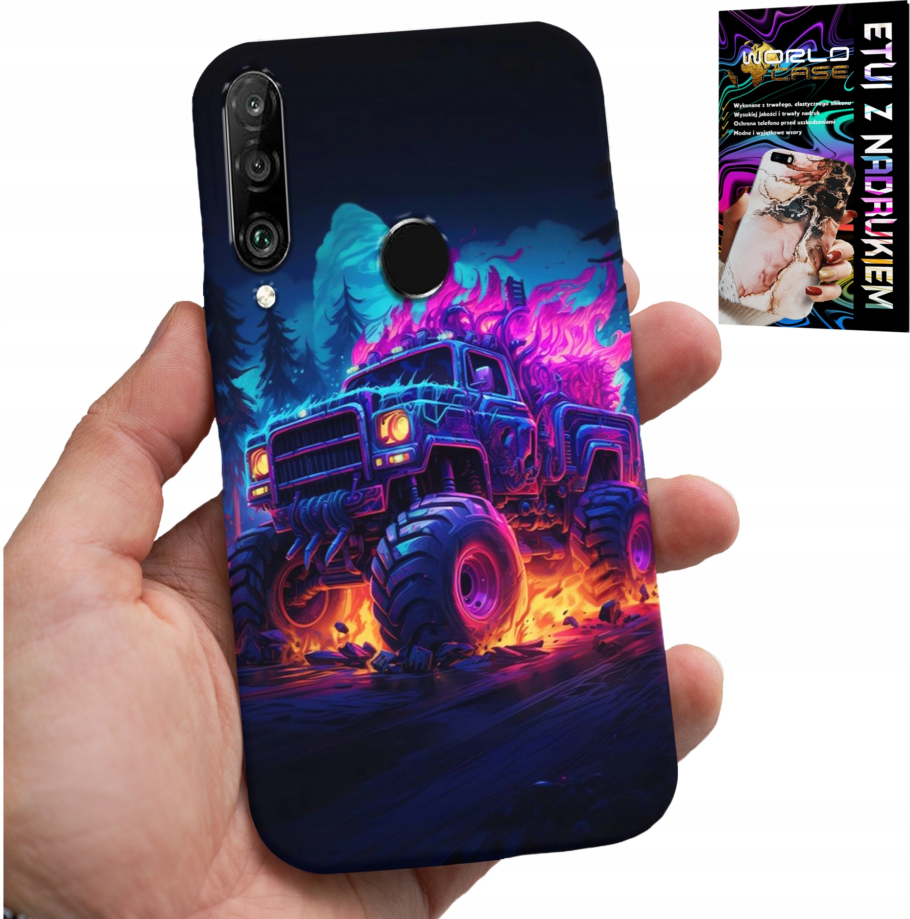 ETUI DO HUAWEI P30 LITE - MONSTERTRUCK MEGA CIĘŻARÓWKA WZORY CASE