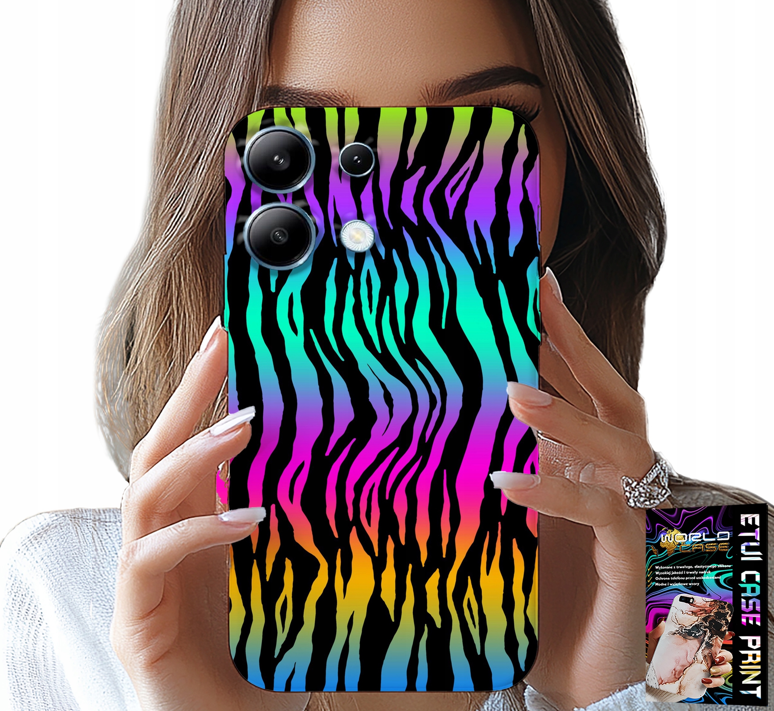 ETUI DO XIAOMI NOTE 13 PRO 4G - ABSTRAKCYJNE KOLOROWE WZORY CASE + FOLIA
