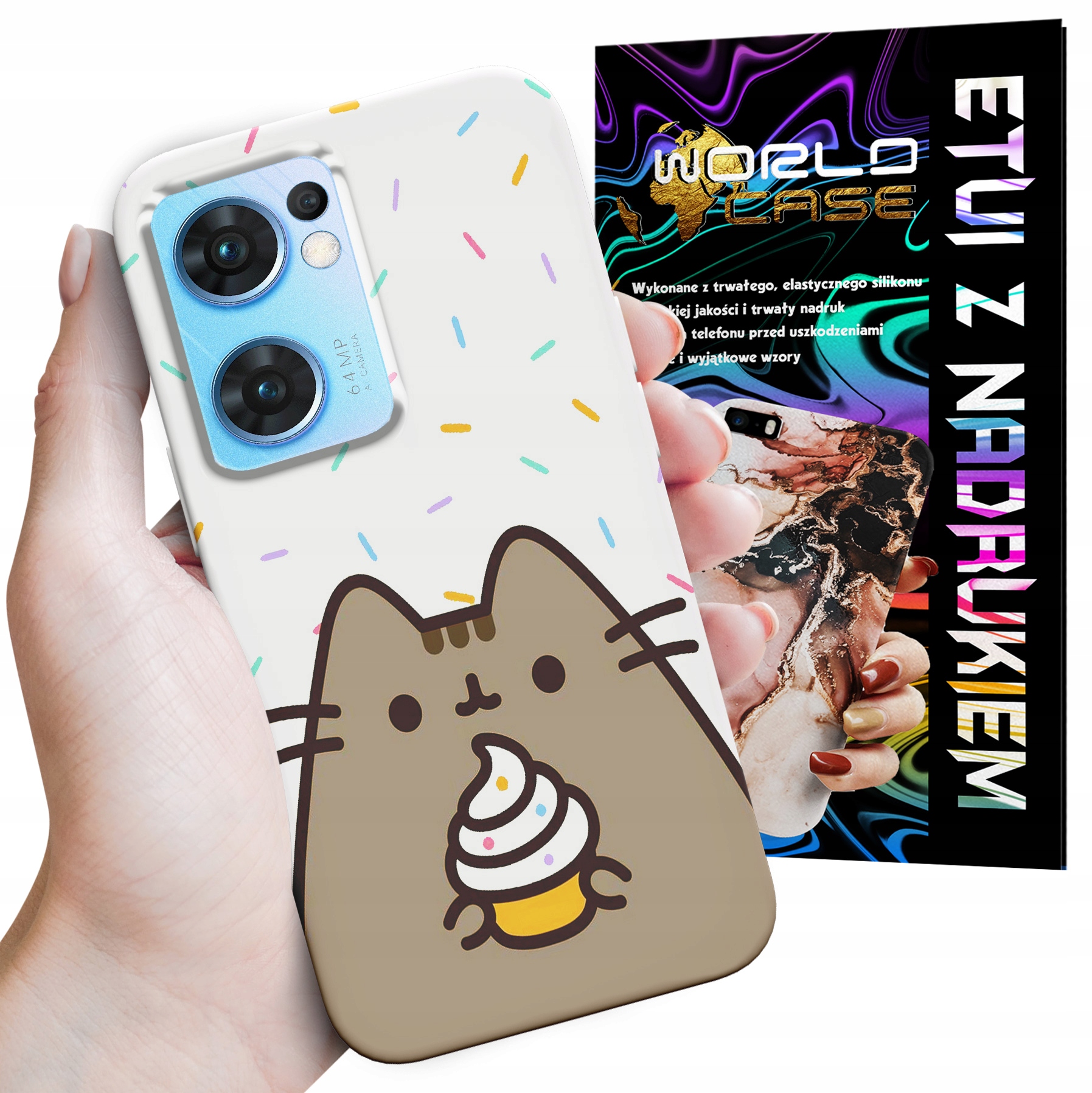 ETUI CASE DO OPPO FIND X5 LITE - SŁODKI KOTEK KOT OBUDOWA PLECKI